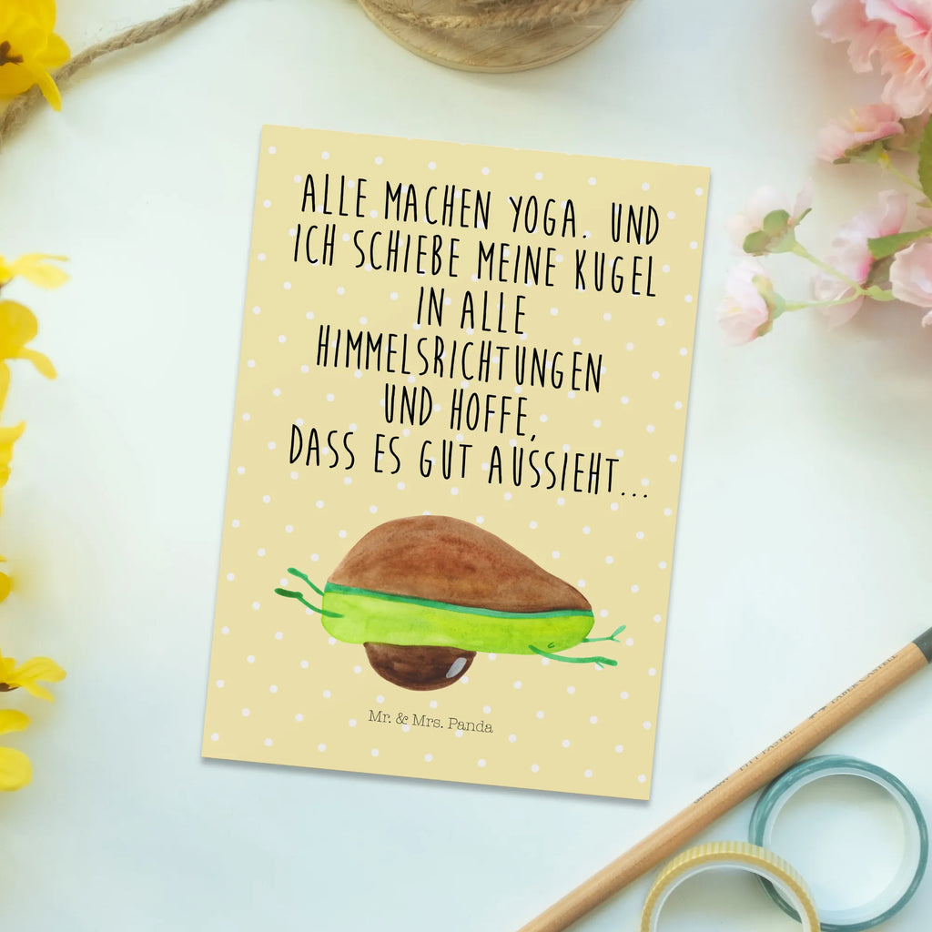 Postkarte Avocado Yoga Postkarte, Karte, Geschenkkarte, Grußkarte, Einladung, Ansichtskarte, Geburtstagskarte, Einladungskarte, Dankeskarte, Ansichtskarten, Einladung Geburtstag, Einladungskarten Geburtstag, Avocado, Veggie, Vegan, Gesund, Avocado Yoga Vegan