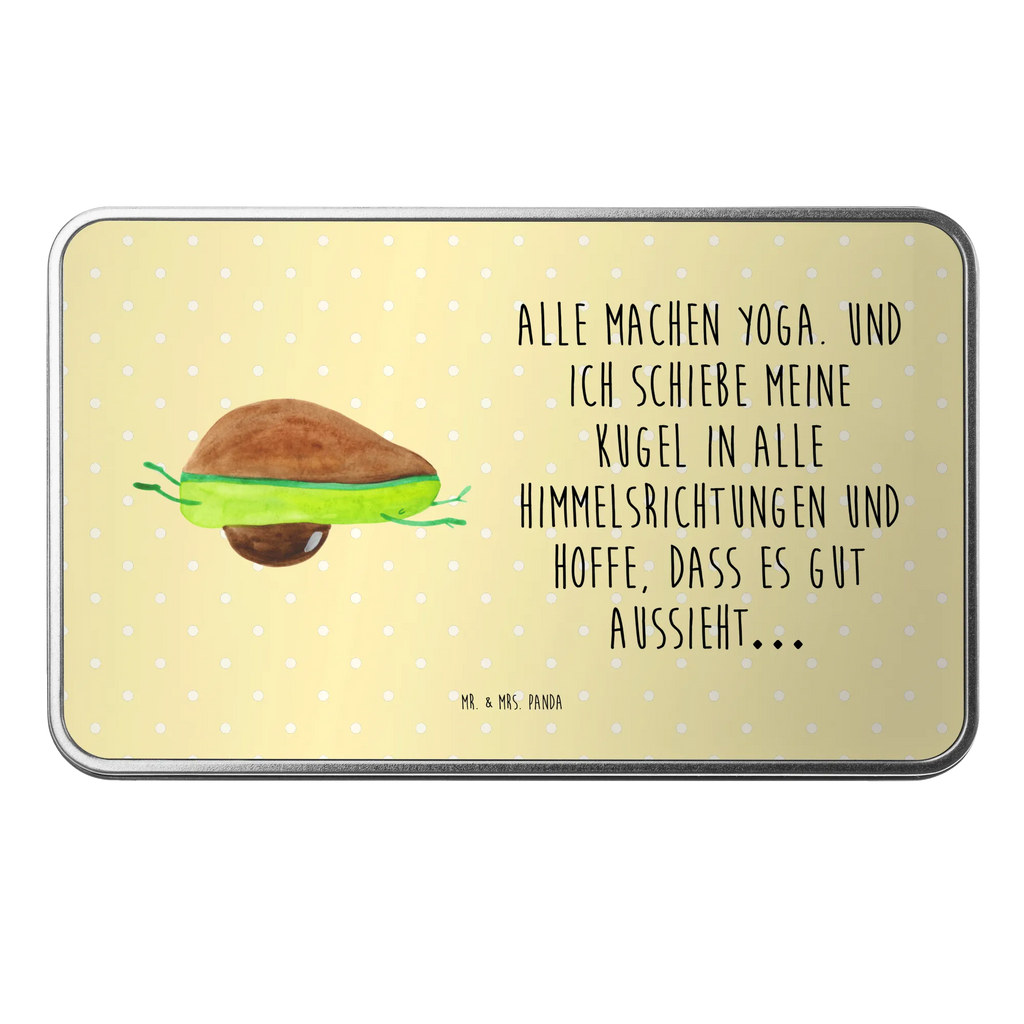 Metalldose rechteckig Avocado Yoga Blechdose, Metalldose, Blechbox, Container, Keksdose, Vorratsdose, Vorratsbox, Döschen, Versperbox, Vesperdose, Aufbewahrungsdose, Aufbewahrungsbox, Aluminiumdose, Dose, Avocado, Veggie, Vegan, Gesund, Avocado Yoga Vegan