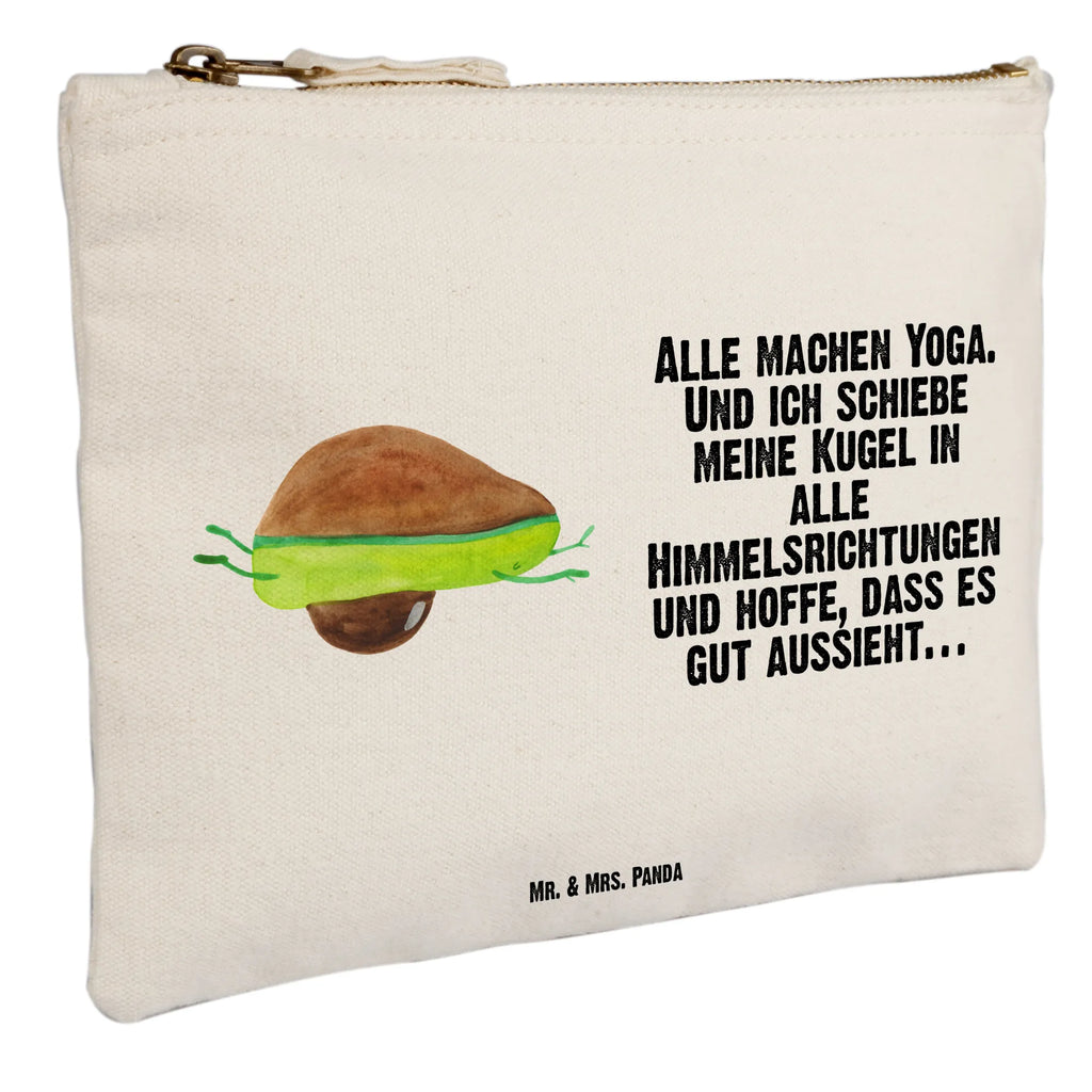 Schminktasche Avocado Yoga Schminktasche, Kosmetiktasche, Kosmetikbeutel, Stiftemäppchen, Etui, Federmappe, Makeup, XXL, Schminketui, Kosmetiketui, Schlamperetui, Avocado, Veggie, Vegan, Gesund, Avocado Yoga Vegan