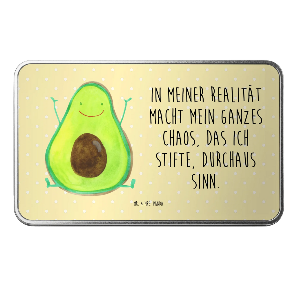 Metalldose rechteckig Avocado Glücklich Blechdose, Metalldose, Blechbox, Container, Keksdose, Vorratsdose, Vorratsbox, Döschen, Versperbox, Vesperdose, Aufbewahrungsdose, Aufbewahrungsbox, Aluminiumdose, Dose, Avocado, Veggie, Vegan, Gesund, Chaos