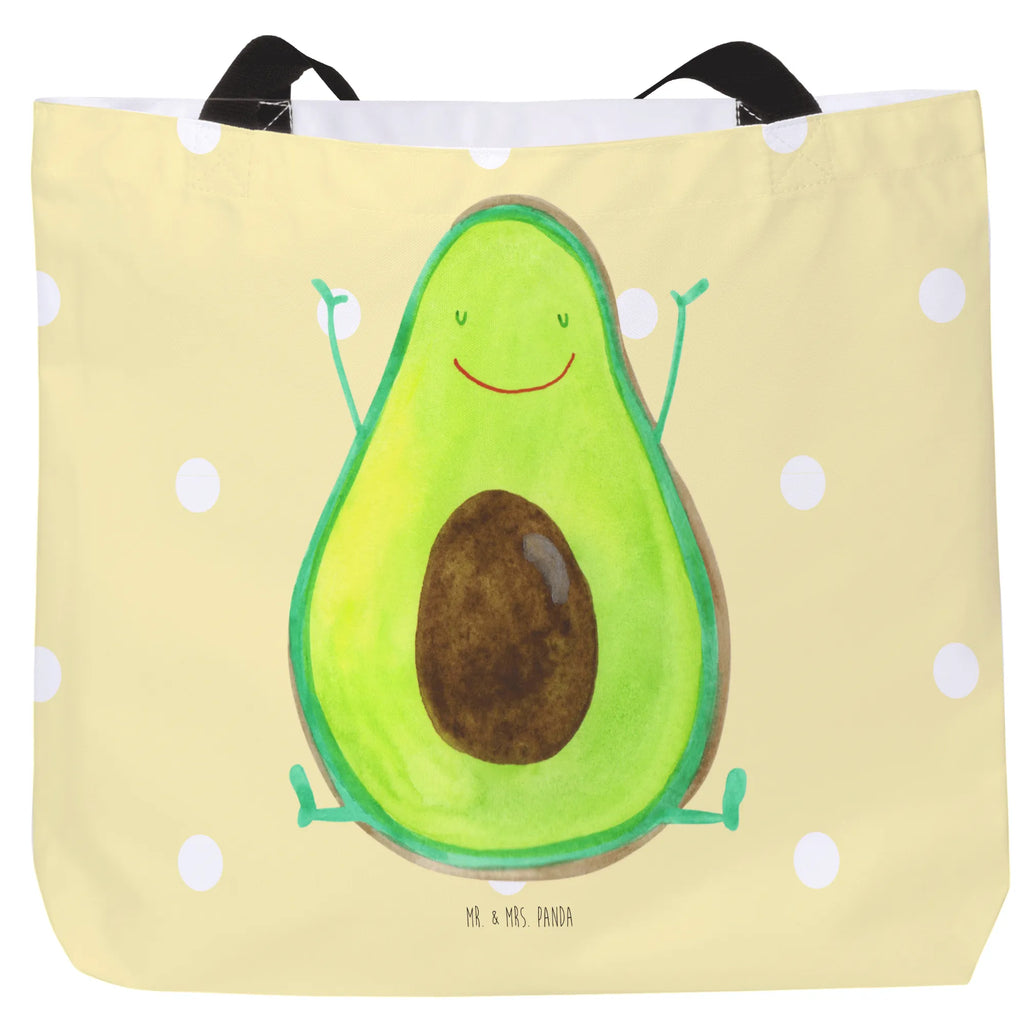 Shopper Avocado Glücklich Beutel, Einkaufstasche, Tasche, Strandtasche, Einkaufsbeutel, Shopper, Schultasche, Freizeittasche, Tragebeutel, Schulbeutel, Alltagstasche, Avocado, Veggie, Vegan, Gesund, Chaos