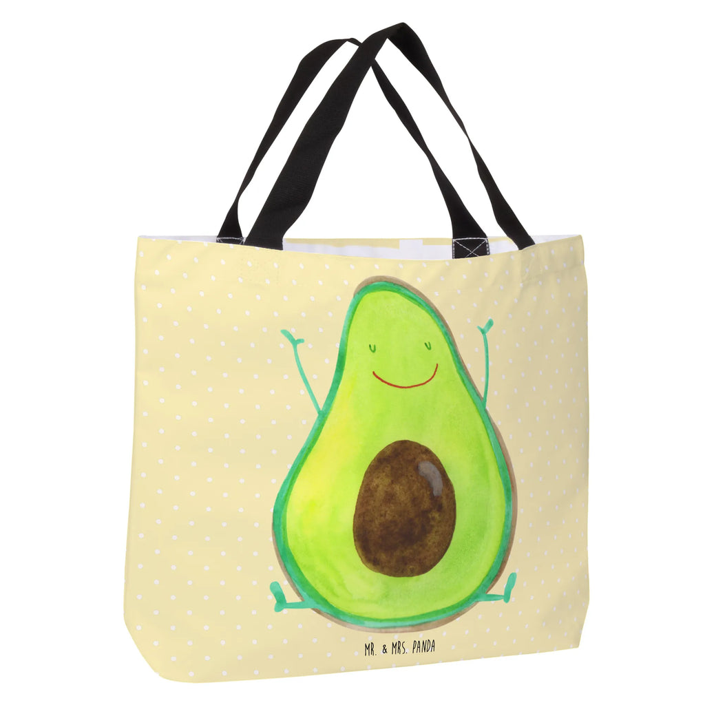 Shopper Avocado Glücklich Beutel, Einkaufstasche, Tasche, Strandtasche, Einkaufsbeutel, Shopper, Schultasche, Freizeittasche, Tragebeutel, Schulbeutel, Alltagstasche, Avocado, Veggie, Vegan, Gesund, Chaos