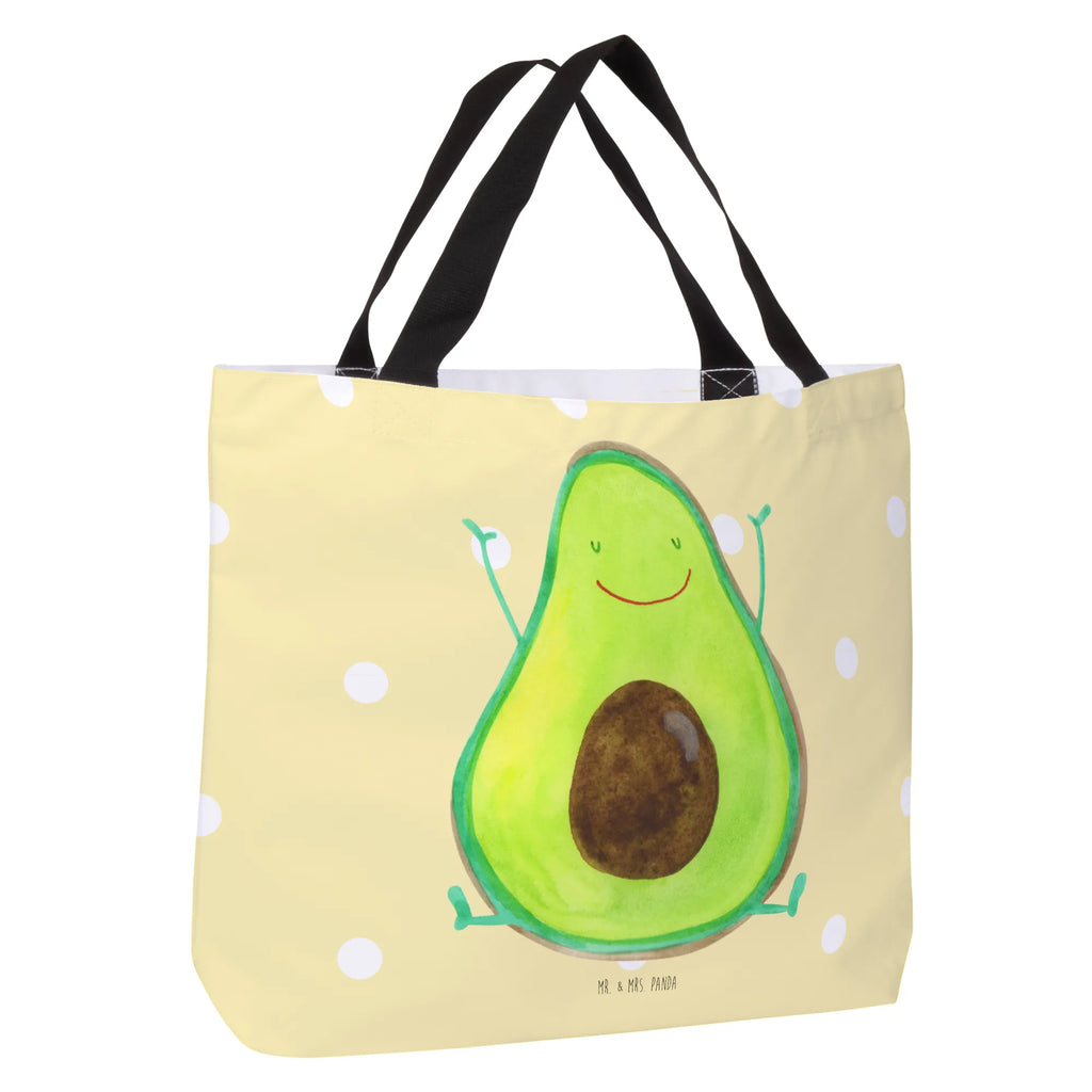 Shopper Avocado Glücklich Beutel, Einkaufstasche, Tasche, Strandtasche, Einkaufsbeutel, Shopper, Schultasche, Freizeittasche, Tragebeutel, Schulbeutel, Alltagstasche, Avocado, Veggie, Vegan, Gesund, Chaos