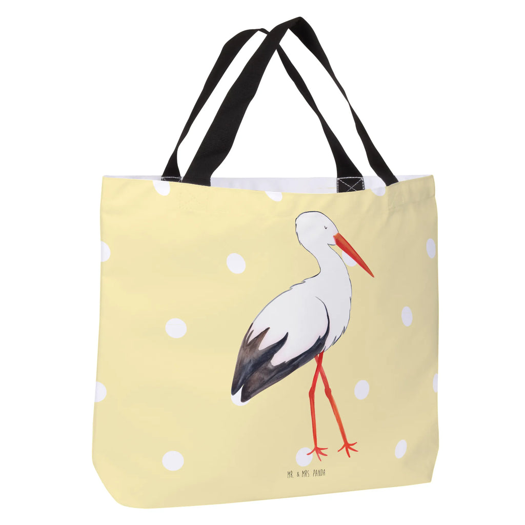 Shopper Storch Beutel, Einkaufstasche, Tasche, Strandtasche, Einkaufsbeutel, Shopper, Schultasche, Freizeittasche, Tragebeutel, Schulbeutel, Alltagstasche, Tiermotive, Gute Laune, lustige Sprüche, Tiere, Storch, Störche, Schwangerschaft, Geburt, Mutter, Mütter, Mutter werden, Schwanger, Babybauch, Baby