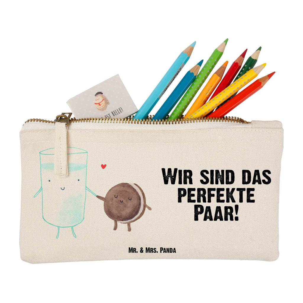 Schminktasche Milch Keks Schminktasche, Kosmetiktasche, Kosmetikbeutel, Stiftemäppchen, Etui, Federmappe, Makeup, XXL, Schminketui, Kosmetiketui, Schlamperetui, Tiermotive, Gute Laune, lustige Sprüche, Tiere, Milk, Cookie, Milch, Keks, Kekse, Kaffee, Einladung Frühstück, Motiv süß, romantisch, perfektes Paar