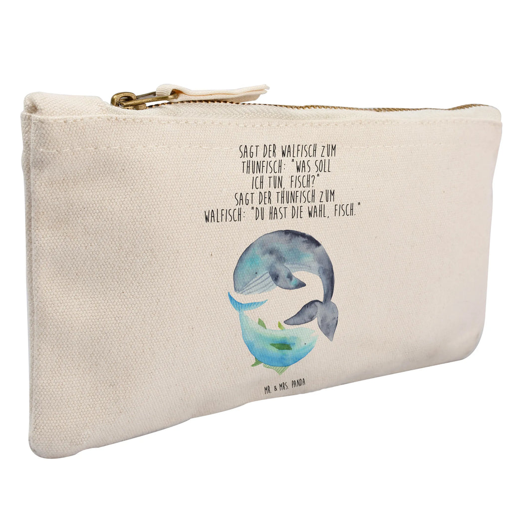 Schminktasche Walfisch Thunfisch Schminktasche, Kosmetiktasche, Kosmetikbeutel, Stiftemäppchen, Etui, Federmappe, Makeup, XXL, Schminketui, Kosmetiketui, Schlamperetui, Tiermotive, Gute Laune, lustige Sprüche, Tiere, Wal, Wahl, Tunfisch, Wortwitz lustig, Spruch lustig, Flachwitz, Witz, Spruch des Tages, Flachwitz Geschenk