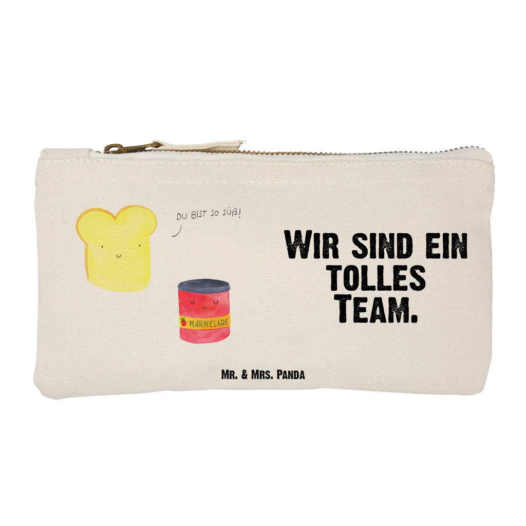 Schminktasche Toast & Marmelade Schminktasche, Kosmetiktasche, Kosmetikbeutel, Stiftemäppchen, Etui, Federmappe, Makeup, XXL, Schminketui, Kosmetiketui, Schlamperetui, Tiermotive, Gute Laune, lustige Sprüche, Tiere, Toast, Marmelade, Dreamteam, süße Postkarte, süß, Küche Deko, Küche Spruch, Frühstück Einladung, Brot, Toastbrot