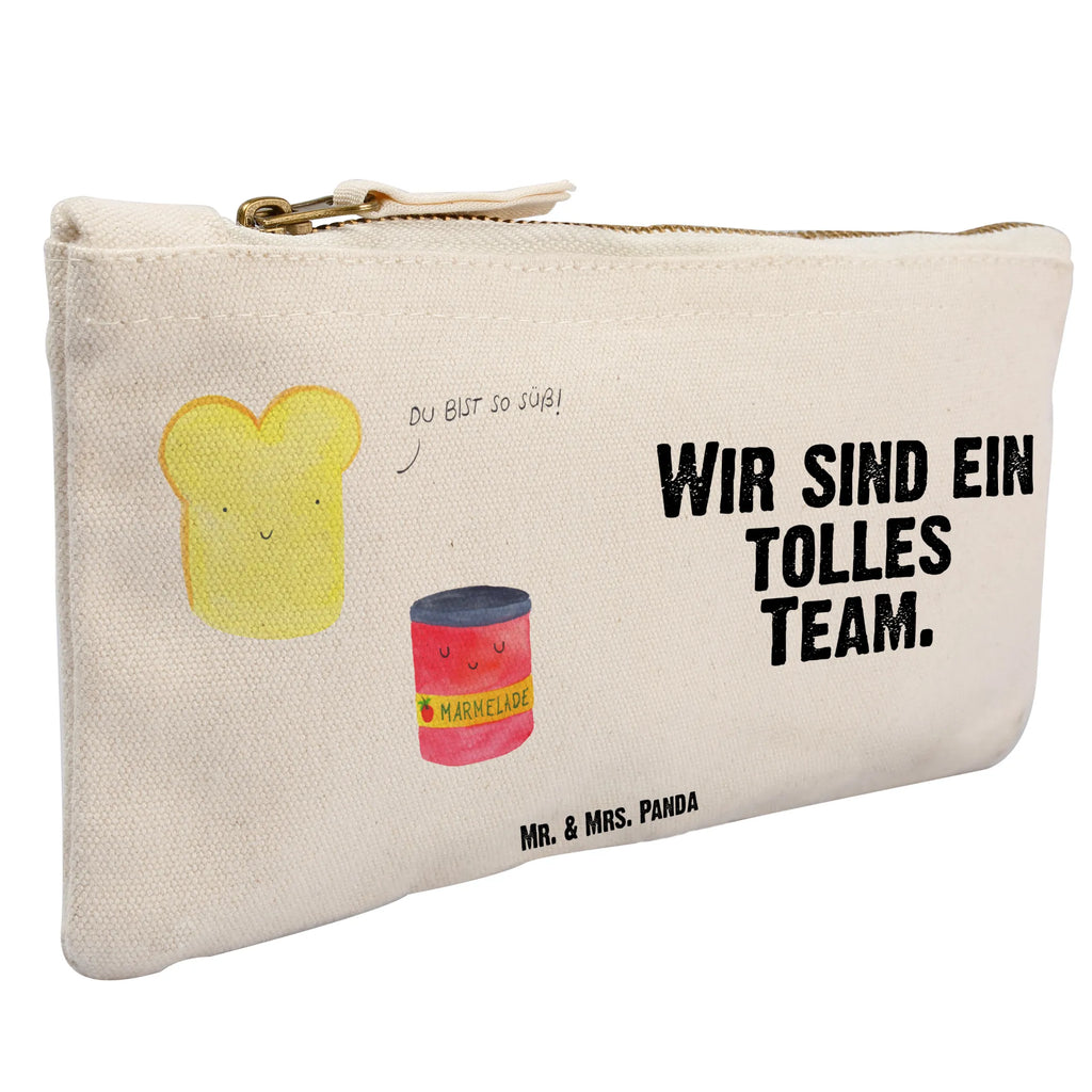 Schminktasche Toast & Marmelade Schminktasche, Kosmetiktasche, Kosmetikbeutel, Stiftemäppchen, Etui, Federmappe, Makeup, XXL, Schminketui, Kosmetiketui, Schlamperetui, Tiermotive, Gute Laune, lustige Sprüche, Tiere, Toast, Marmelade, Dreamteam, süße Postkarte, süß, Küche Deko, Küche Spruch, Frühstück Einladung, Brot, Toastbrot