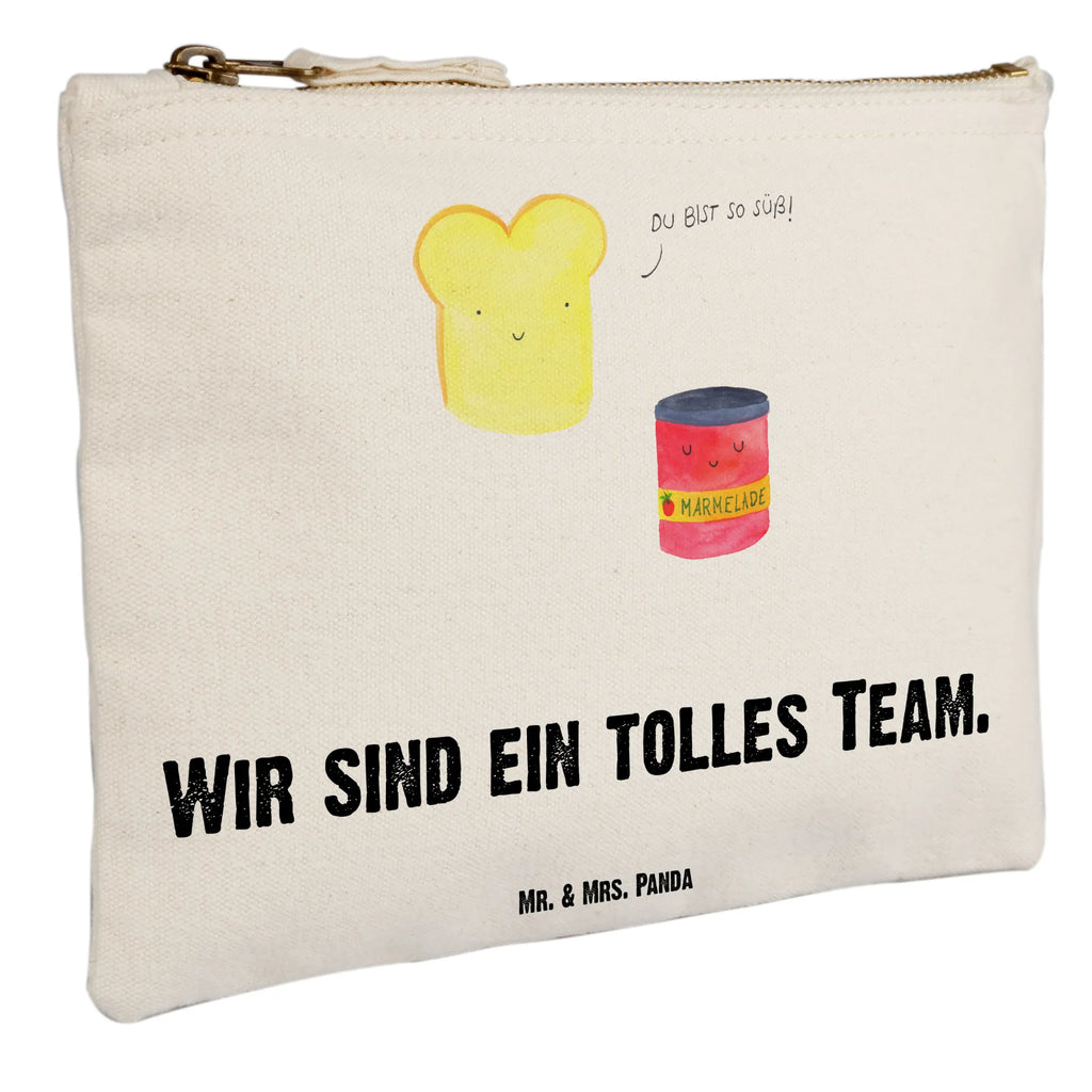 Schminktasche Toast & Marmelade Schminktasche, Kosmetiktasche, Kosmetikbeutel, Stiftemäppchen, Etui, Federmappe, Makeup, XXL, Schminketui, Kosmetiketui, Schlamperetui, Tiermotive, Gute Laune, lustige Sprüche, Tiere, Toast, Marmelade, Dreamteam, süße Postkarte, süß, Küche Deko, Küche Spruch, Frühstück Einladung, Brot, Toastbrot