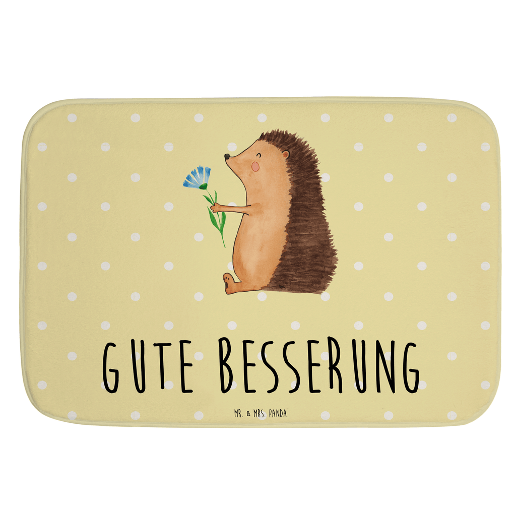 Badvorleger Igel Blumen Badematte, Badteppich, Duschvorleger, Badezimmerteppich, Badezimmermatte, Badvorleger, Duschmatte, Duschteppich, Badteppiche, Badgarnitur, Badematten, Teppich Badezimmer, Badezimmermatten, Tiermotive, Gute Laune, lustige Sprüche, Tiere, Igel, Gute Besserung, Genesungswünsche, Krankheit, Krankenhaus, krank, Besuch