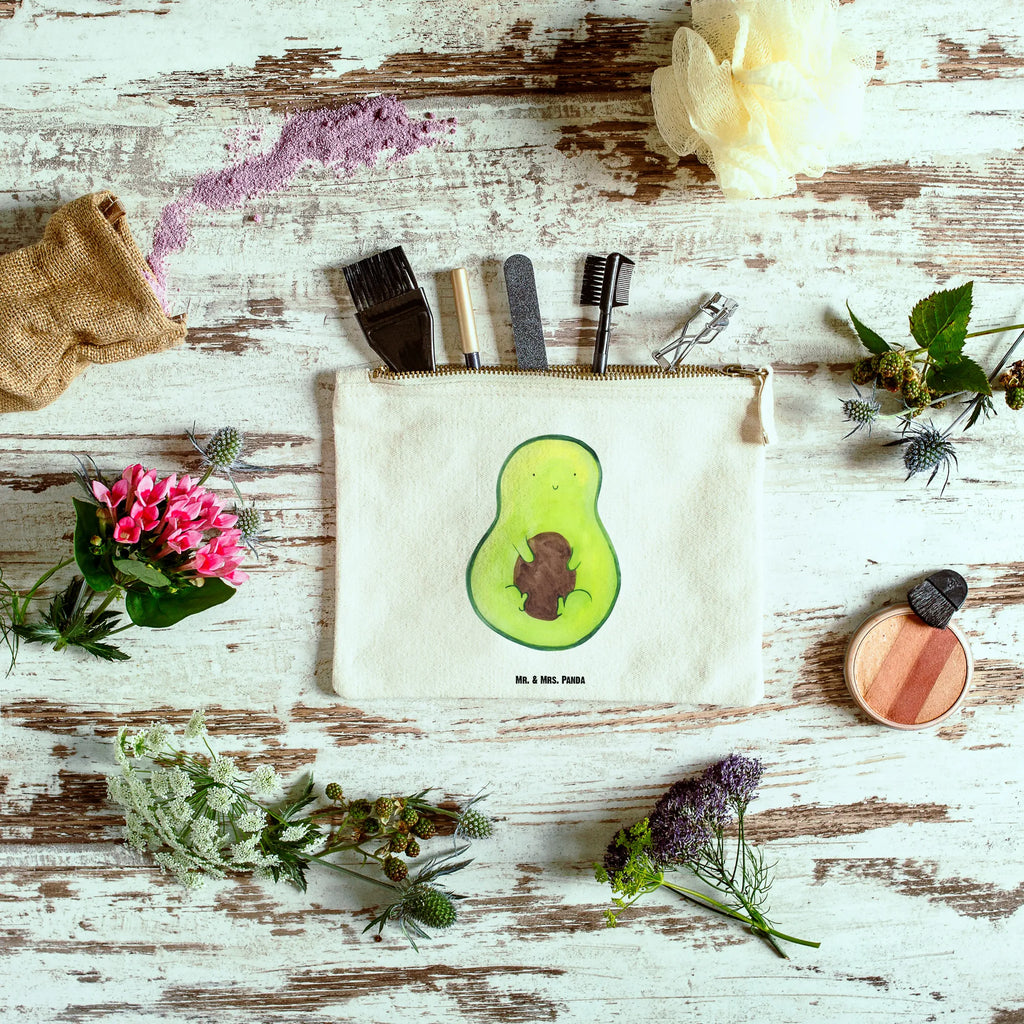 Schminktasche Avocado Kern Schminktasche, Kosmetiktasche, Kosmetikbeutel, Stiftemäppchen, Etui, Federmappe, Makeup, XXL, Schminketui, Kosmetiketui, Schlamperetui, Avocado, Veggie, Vegan, Gesund, Avokado, Avocadokern, Kern, Pflanze, Spruch Leben