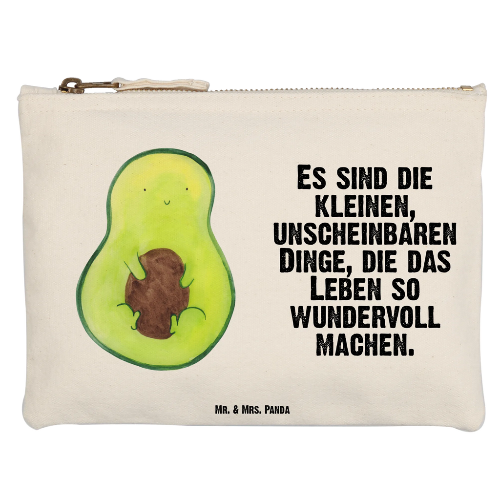 Schminktasche Avocado Kern Schminktasche, Kosmetiktasche, Kosmetikbeutel, Stiftemäppchen, Etui, Federmappe, Makeup, XXL, Schminketui, Kosmetiketui, Schlamperetui, Avocado, Veggie, Vegan, Gesund, Avokado, Avocadokern, Kern, Pflanze, Spruch Leben