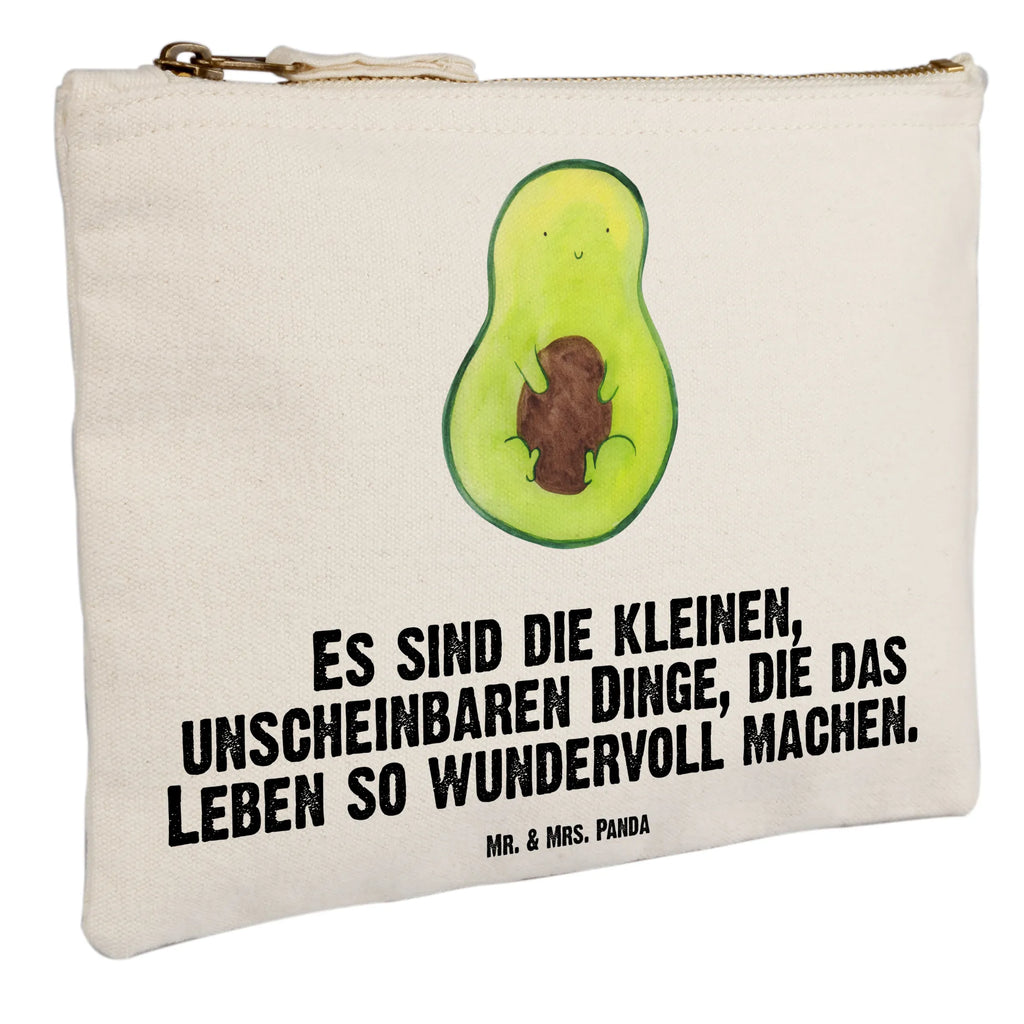 Schminktasche Avocado Kern Schminktasche, Kosmetiktasche, Kosmetikbeutel, Stiftemäppchen, Etui, Federmappe, Makeup, XXL, Schminketui, Kosmetiketui, Schlamperetui, Avocado, Veggie, Vegan, Gesund, Avokado, Avocadokern, Kern, Pflanze, Spruch Leben