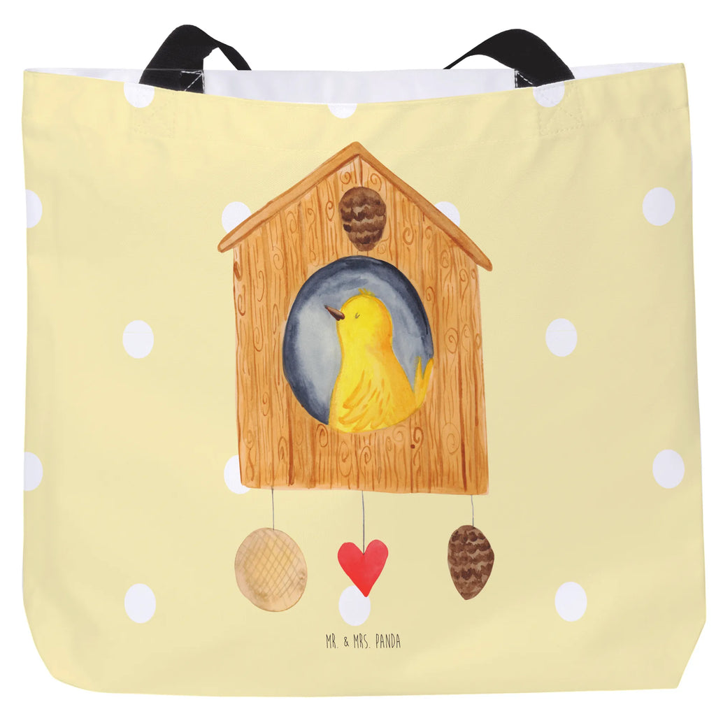 Shopper Vogel Haus Beutel, Einkaufstasche, Tasche, Strandtasche, Einkaufsbeutel, Shopper, Schultasche, Freizeittasche, Tragebeutel, Schulbeutel, Alltagstasche, Tiermotive, Gute Laune, lustige Sprüche, Tiere, Vogel, Vögel, Vogelhaus, Vogelhäuschen, Home sweet home, Zuhause, Nest, Eigenheim, Familie, Wohnung, Haus, unser Haus, Lieblingsort, Castle