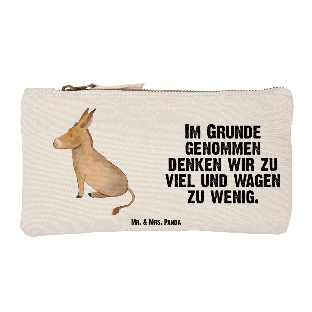 Schminktasche Esel Schminktasche, Kosmetiktasche, Kosmetikbeutel, Stiftemäppchen, Etui, Federmappe, Makeup, XXL, Schminketui, Kosmetiketui, Schlamperetui, Tiermotive, Gute Laune, lustige Sprüche, Tiere, Esel, Weisheit, Lebensmut, Lebensglück, Ziel, Lebensziel, Mut, erfolg, tapferkeit, positive gedanken, zuversicht