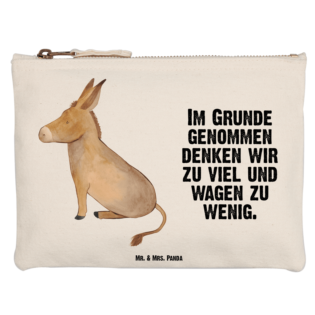 Schminktasche Esel Schminktasche, Kosmetiktasche, Kosmetikbeutel, Stiftemäppchen, Etui, Federmappe, Makeup, XXL, Schminketui, Kosmetiketui, Schlamperetui, Tiermotive, Gute Laune, lustige Sprüche, Tiere, Esel, Weisheit, Lebensmut, Lebensglück, Ziel, Lebensziel, Mut, erfolg, tapferkeit, positive gedanken, zuversicht