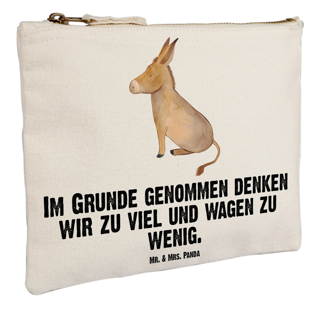 Schminktasche Esel Schminktasche, Kosmetiktasche, Kosmetikbeutel, Stiftemäppchen, Etui, Federmappe, Makeup, XXL, Schminketui, Kosmetiketui, Schlamperetui, Tiermotive, Gute Laune, lustige Sprüche, Tiere, Esel, Weisheit, Lebensmut, Lebensglück, Ziel, Lebensziel, Mut, erfolg, tapferkeit, positive gedanken, zuversicht