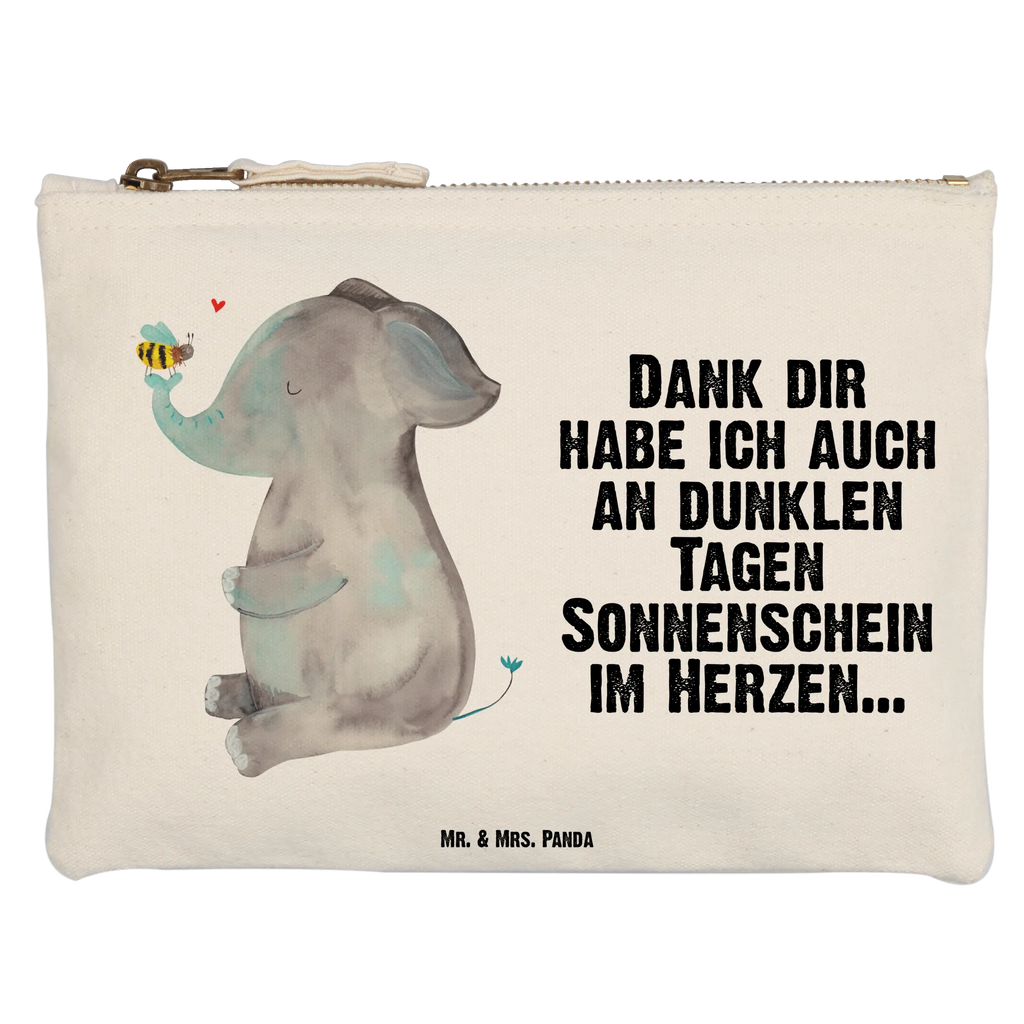 Schminktasche Elefant Biene Schminktasche, Kosmetiktasche, Kosmetikbeutel, Stiftemäppchen, Etui, Federmappe, Makeup, XXL, Schminketui, Kosmetiketui, Schlamperetui, Tiermotive, Gute Laune, lustige Sprüche, Tiere, Elefant, Biene, Liebe, Liebesbeweis, Jahrestag, Liebesgeschenk, Heiratsantrag, Hochzeitsgeschenk, Liebesspruch