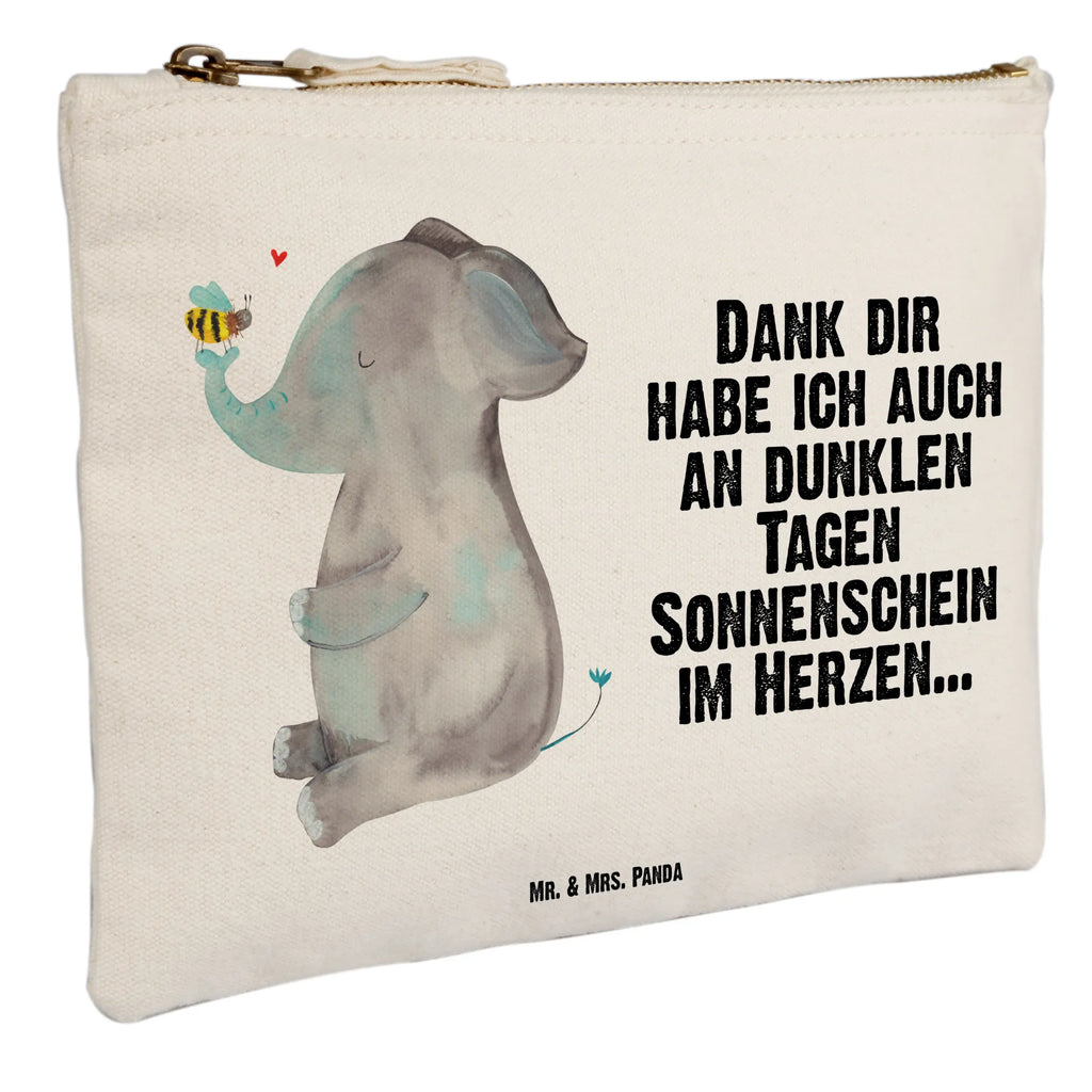 Schminktasche Elefant Biene Schminktasche, Kosmetiktasche, Kosmetikbeutel, Stiftemäppchen, Etui, Federmappe, Makeup, XXL, Schminketui, Kosmetiketui, Schlamperetui, Tiermotive, Gute Laune, lustige Sprüche, Tiere, Elefant, Biene, Liebe, Liebesbeweis, Jahrestag, Liebesgeschenk, Heiratsantrag, Hochzeitsgeschenk, Liebesspruch