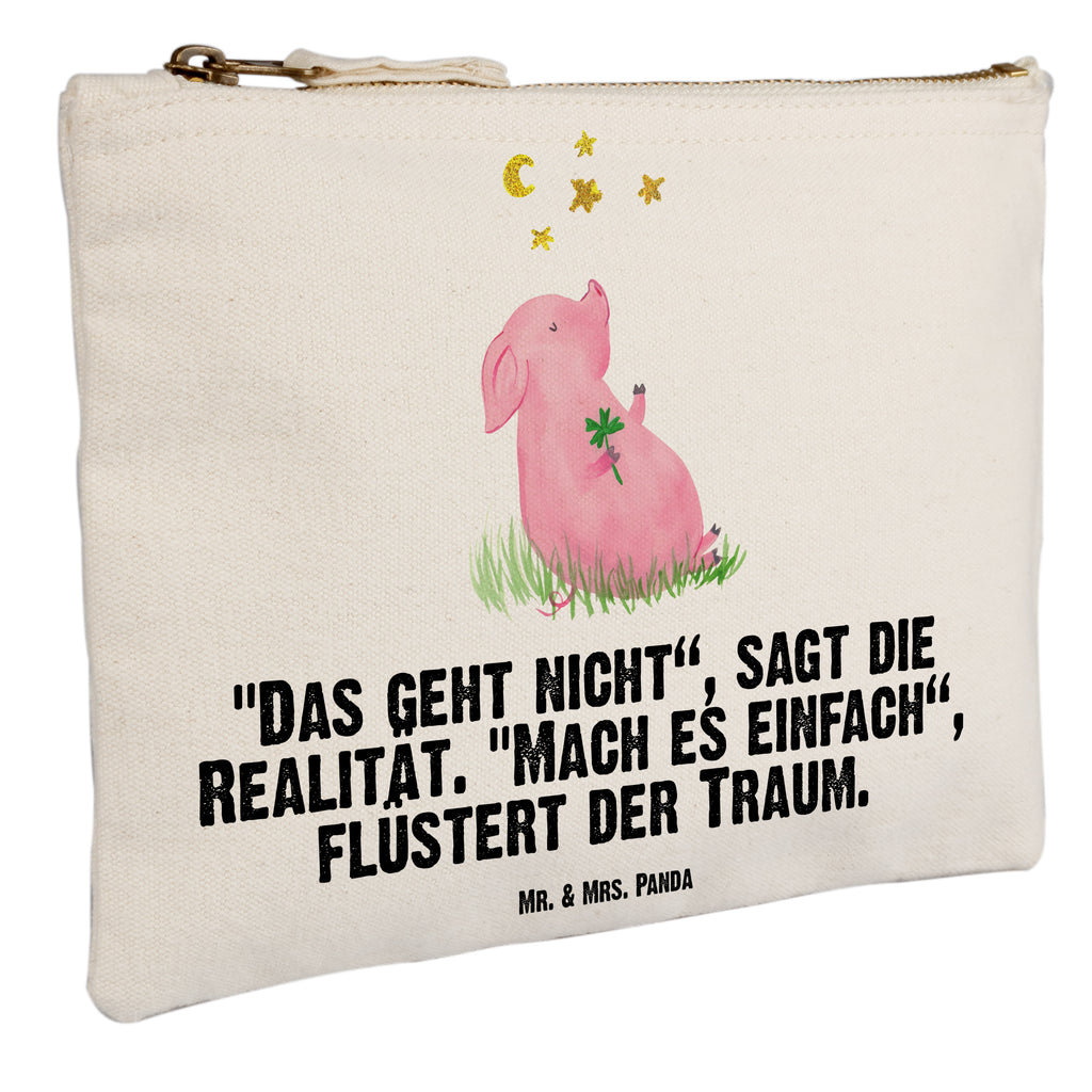 Schminktasche Glücksschwein Schminktasche, Kosmetiktasche, Kosmetikbeutel, Stiftemäppchen, Etui, Federmappe, Makeup, XXL, Schminketui, Kosmetiketui, Schlamperetui, Tiermotive, Gute Laune, lustige Sprüche, Tiere, Glücksschwein. Glück, Schwein, Schweinchen, Sterne, Sernchen, Ziele, Träume, Motivation, Glücksbringer