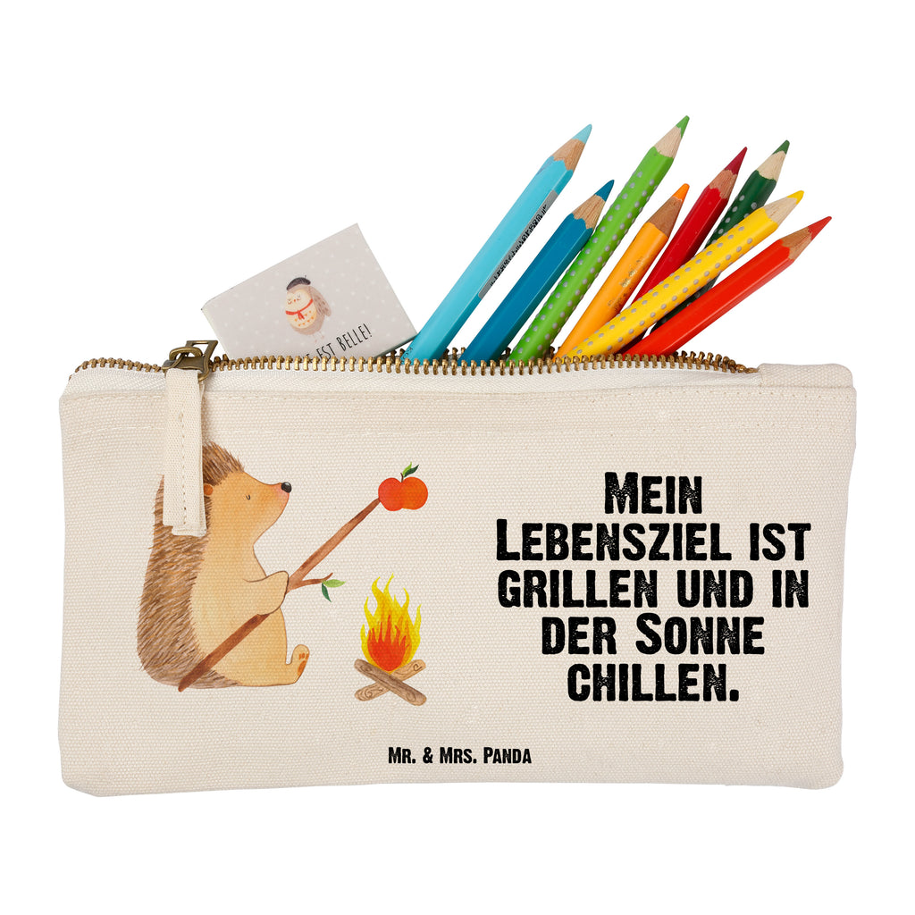 Schminktasche Igel Grillen Schminktasche, Kosmetiktasche, Kosmetikbeutel, Stiftemäppchen, Etui, Federmappe, Makeup, XXL, Schminketui, Kosmetiketui, Schlamperetui, Tiermotive, Gute Laune, lustige Sprüche, Tiere, Igel, Grillen, Ziele, Motivation, arbeitslos, Sinn des Lebens, Spruch