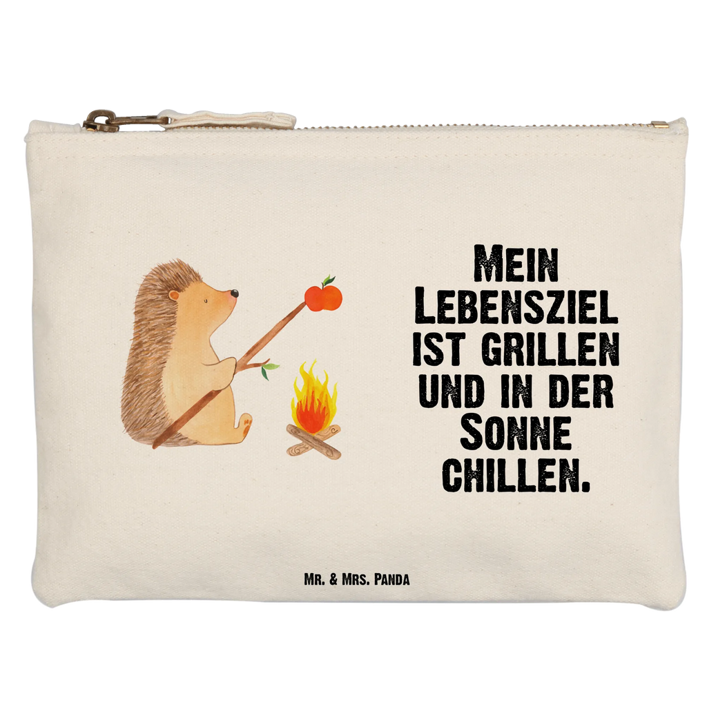 Schminktasche Igel Grillen Schminktasche, Kosmetiktasche, Kosmetikbeutel, Stiftemäppchen, Etui, Federmappe, Makeup, XXL, Schminketui, Kosmetiketui, Schlamperetui, Tiermotive, Gute Laune, lustige Sprüche, Tiere, Igel, Grillen, Ziele, Motivation, arbeitslos, Sinn des Lebens, Spruch