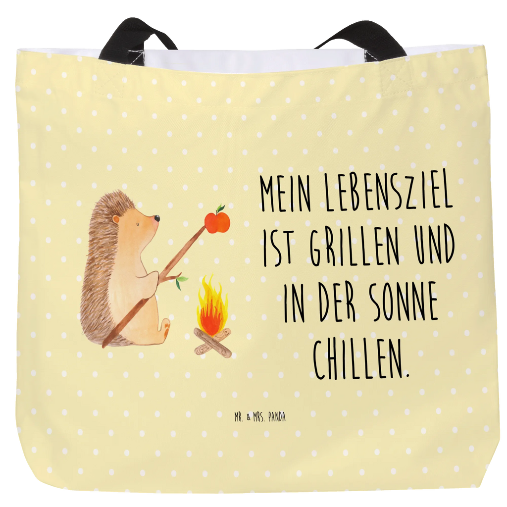 Shopper Igel Grillen Beutel, Einkaufstasche, Tasche, Strandtasche, Einkaufsbeutel, Shopper, Schultasche, Freizeittasche, Tragebeutel, Schulbeutel, Alltagstasche, Tiermotive, Gute Laune, lustige Sprüche, Tiere, Igel, Grillen, Ziele, Motivation, arbeitslos, Sinn des Lebens, Spruch