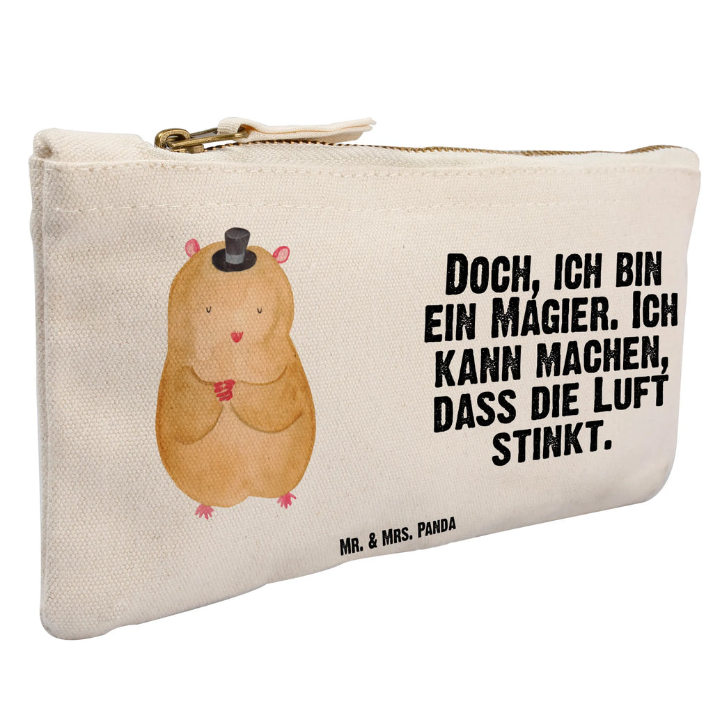 Schminktasche Hamster mit Hut Schminktasche, Kosmetiktasche, Kosmetikbeutel, Stiftemäppchen, Etui, Federmappe, Makeup, XXL, Schminketui, Kosmetiketui, Schlamperetui, Tiermotive, Gute Laune, lustige Sprüche, Tiere, Hamster, Hut, Magier, Zylinder, Zwerghamster, Zauberer