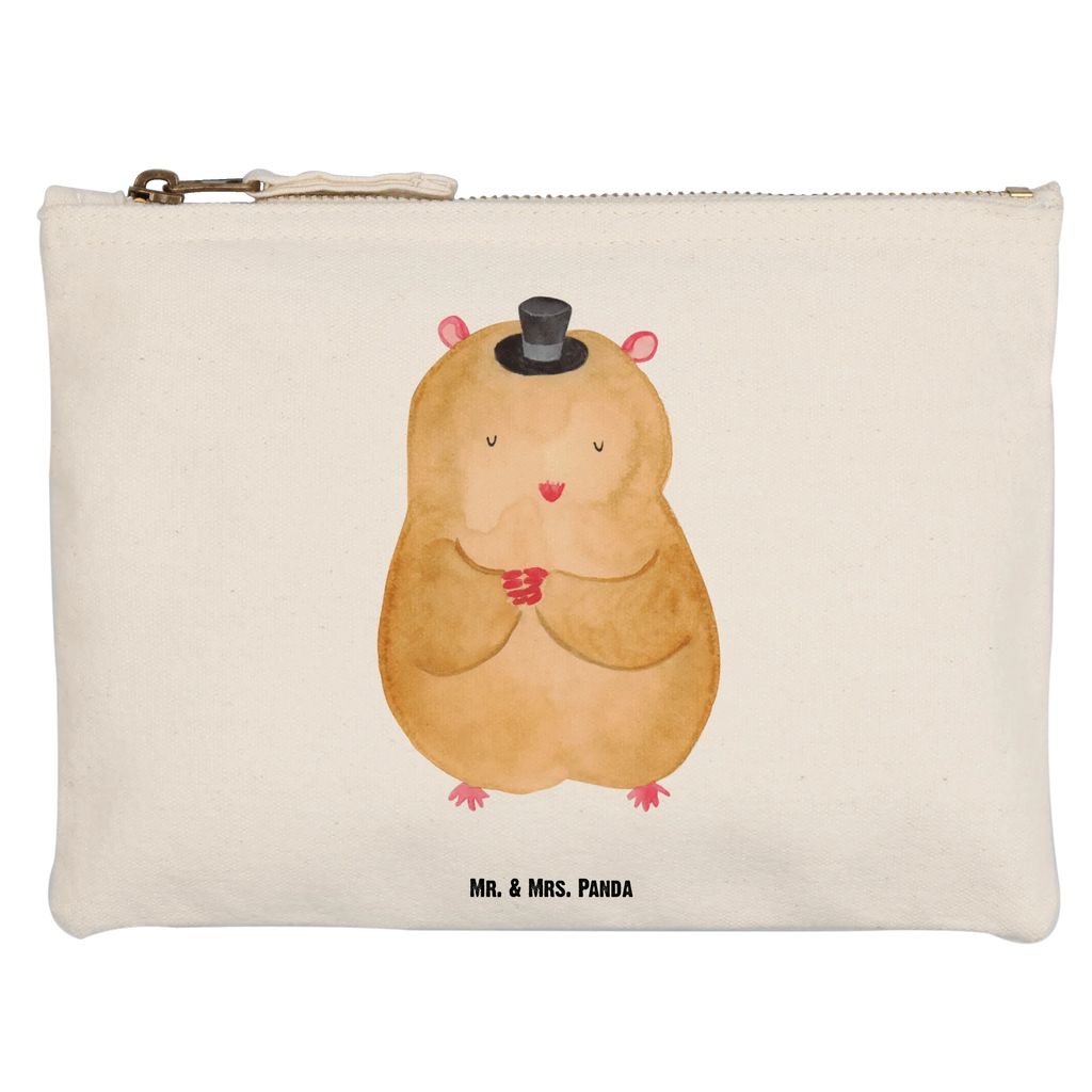 Schminktasche Hamster mit Hut Schminktasche, Kosmetiktasche, Kosmetikbeutel, Stiftemäppchen, Etui, Federmappe, Makeup, XXL, Schminketui, Kosmetiketui, Schlamperetui, Tiermotive, Gute Laune, lustige Sprüche, Tiere, Hamster, Hut, Magier, Zylinder, Zwerghamster, Zauberer