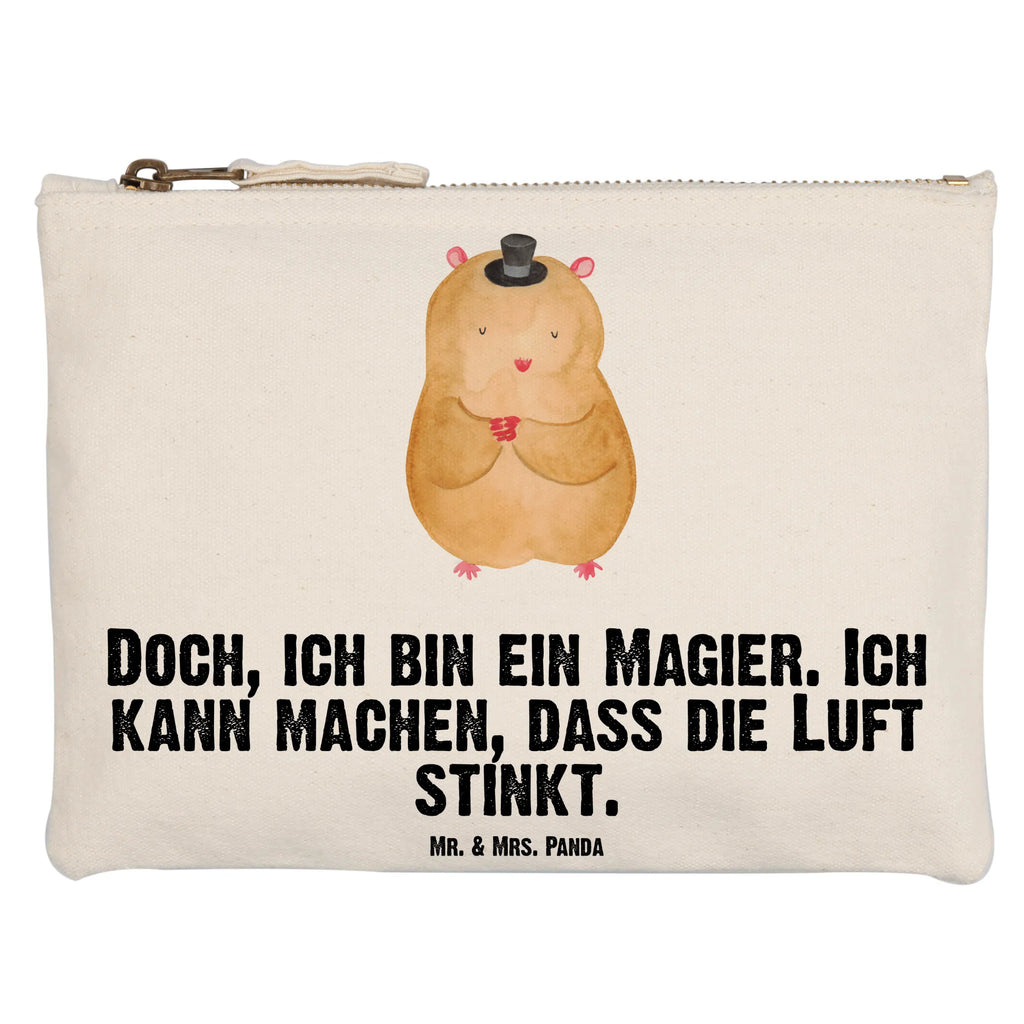 Schminktasche Hamster mit Hut Schminktasche, Kosmetiktasche, Kosmetikbeutel, Stiftemäppchen, Etui, Federmappe, Makeup, XXL, Schminketui, Kosmetiketui, Schlamperetui, Tiermotive, Gute Laune, lustige Sprüche, Tiere, Hamster, Hut, Magier, Zylinder, Zwerghamster, Zauberer