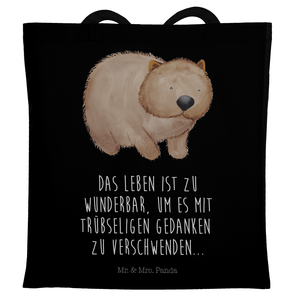 Tragetasche Wombat Beuteltasche, Beutel, Einkaufstasche, Jutebeutel, Stoffbeutel, Tasche, Shopper, Umhängetasche, Strandtasche, Schultertasche, Stofftasche, Tragetasche, Badetasche, Jutetasche, Einkaufstüte, Laptoptasche, Tiermotive, Gute Laune, lustige Sprüche, Tiere, Wombat, Das Leben ist schön, Motivation, Spruch, Australien