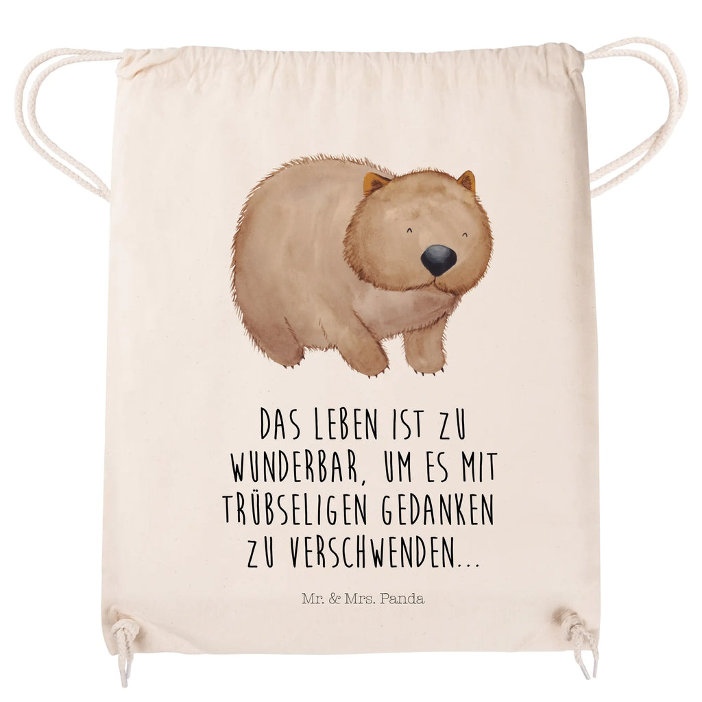 Sportbeutel Wombat Sportbeutel, Turnbeutel, Beutel, Sporttasche, Tasche, Stoffbeutel, Sportbeutel Kinder, Gymsack, Beutel Rucksack, Kleine Sporttasche, Sportzubehör, Turnbeutel Baumwolle, Tiermotive, Gute Laune, lustige Sprüche, Tiere, Wombat, Das Leben ist schön, Motivation, Spruch, Australien