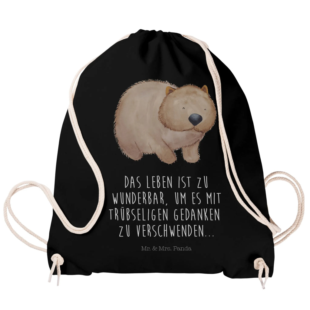 Sportbeutel Wombat Sportbeutel, Turnbeutel, Beutel, Sporttasche, Tasche, Stoffbeutel, Sportbeutel Kinder, Gymsack, Beutel Rucksack, Kleine Sporttasche, Sportzubehör, Turnbeutel Baumwolle, Tiermotive, Gute Laune, lustige Sprüche, Tiere, Wombat, Das Leben ist schön, Motivation, Spruch, Australien