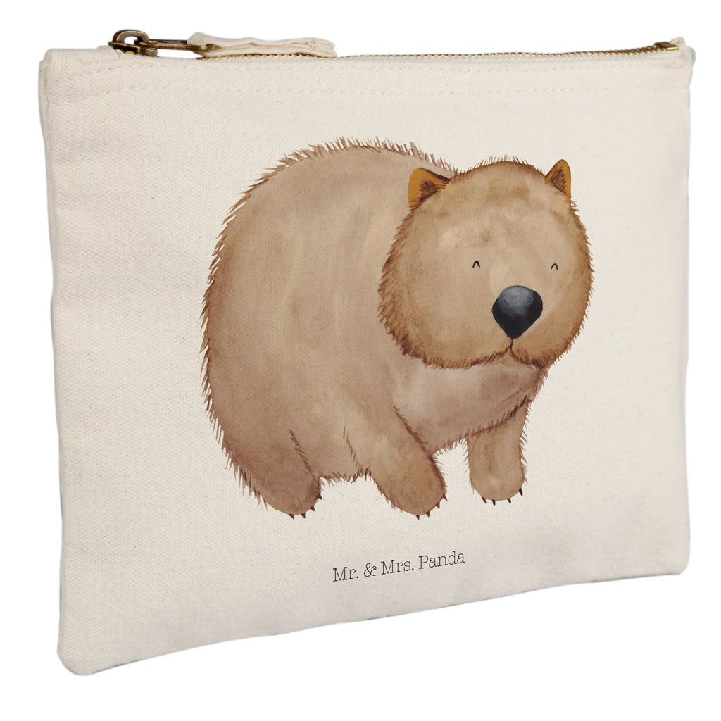 Schminktasche Wombat Schminktasche, Kosmetiktasche, Kosmetikbeutel, Stiftemäppchen, Etui, Federmappe, Makeup, XXL, Schminketui, Kosmetiketui, Schlamperetui, Tiermotive, Gute Laune, lustige Sprüche, Tiere, Wombat, Das Leben ist schön, Motivation, Spruch, Australien