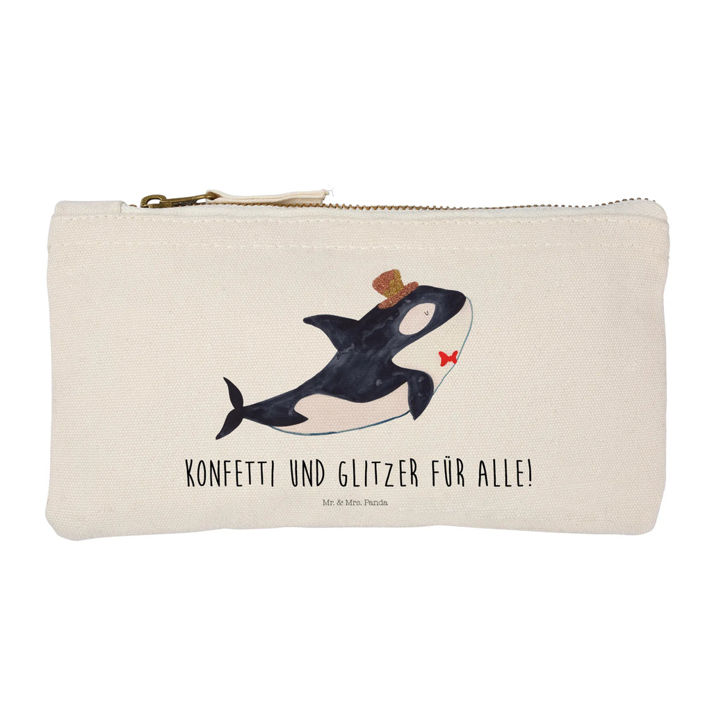 Schminktasche Orca Zylinder Schminktasche, Kosmetiktasche, Kosmetikbeutel, Stiftemäppchen, Etui, Federmappe, Makeup, XXL, Schminketui, Kosmetiketui, Schlamperetui, Meerestiere, Meer, Urlaub, Narwal, Glitter, Konfetti, Glitzer, Geburtstag, Feier, Fete, Fest, Glückwunsch, Orca