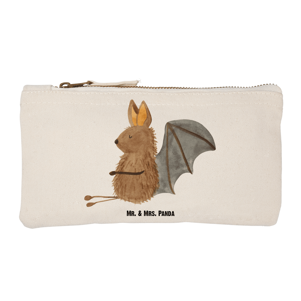 Schminktasche Fledermaus Sitzen Schminktasche, Kosmetiktasche, Kosmetikbeutel, Stiftemäppchen, Etui, Federmappe, Makeup, XXL, Schminketui, Kosmetiketui, Schlamperetui, Tiermotive, Gute Laune, lustige Sprüche, Tiere, Fledermaus, Fledermäuse, Motivation, entspannen