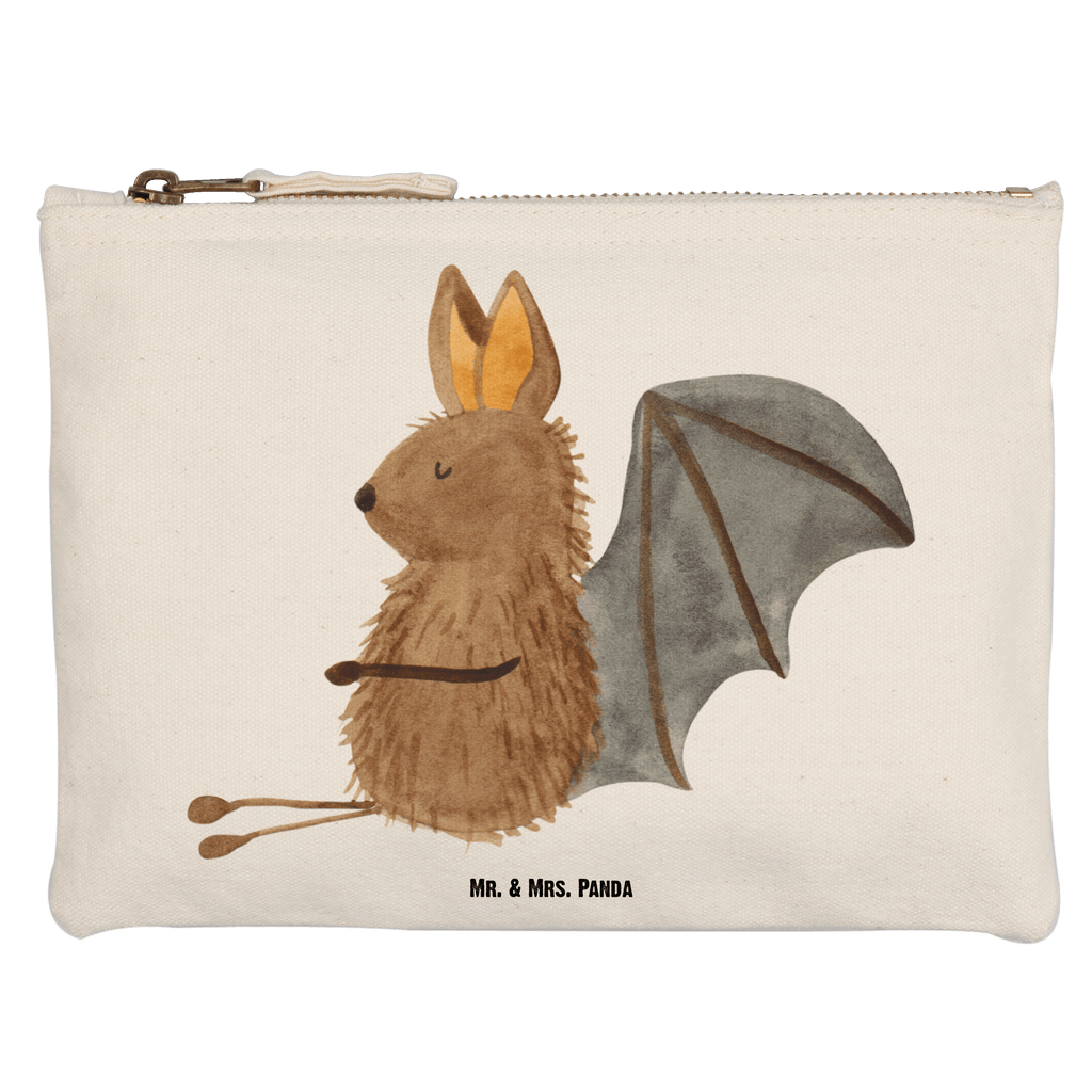 Schminktasche Fledermaus Sitzen Schminktasche, Kosmetiktasche, Kosmetikbeutel, Stiftemäppchen, Etui, Federmappe, Makeup, XXL, Schminketui, Kosmetiketui, Schlamperetui, Tiermotive, Gute Laune, lustige Sprüche, Tiere, Fledermaus, Fledermäuse, Motivation, entspannen