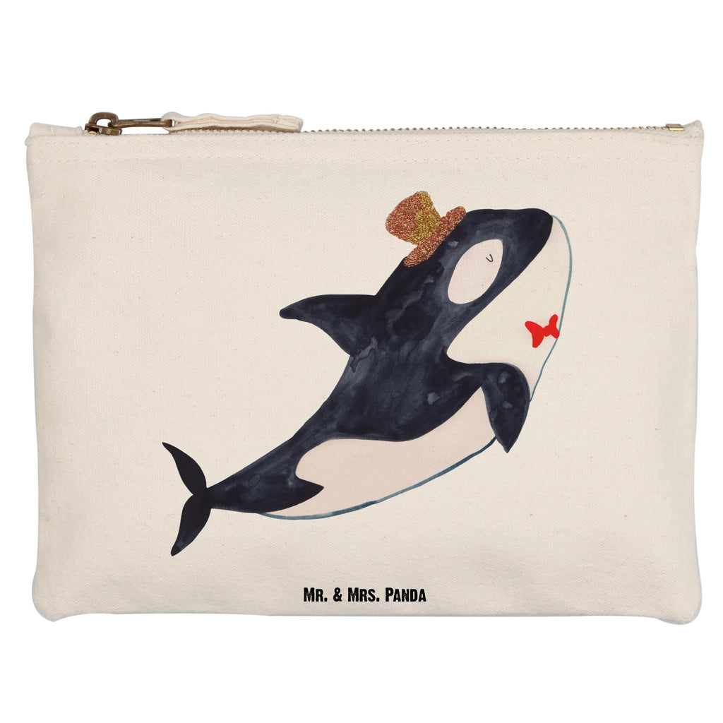 Schminktasche Orca Zylinder Schminktasche, Kosmetiktasche, Kosmetikbeutel, Stiftemäppchen, Etui, Federmappe, Makeup, XXL, Schminketui, Kosmetiketui, Schlamperetui, Meerestiere, Meer, Urlaub, Narwal, Glitter, Konfetti, Glitzer, Geburtstag, Feier, Fete, Fest, Glückwunsch, Orca