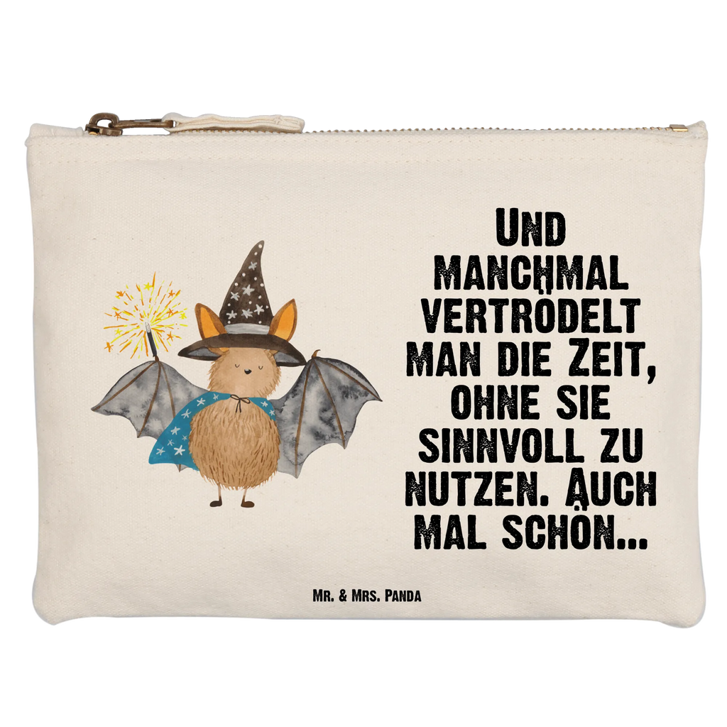 Schminktasche Fledermaus Zauberer Schminktasche, Kosmetiktasche, Kosmetikbeutel, Stiftemäppchen, Etui, Federmappe, Makeup, XXL, Schminketui, Kosmetiketui, Schlamperetui, Tiermotive, Gute Laune, lustige Sprüche, Tiere, Fledermaus, Fledermäuse, Zauberer, Magier, Frauen, reinsteigern