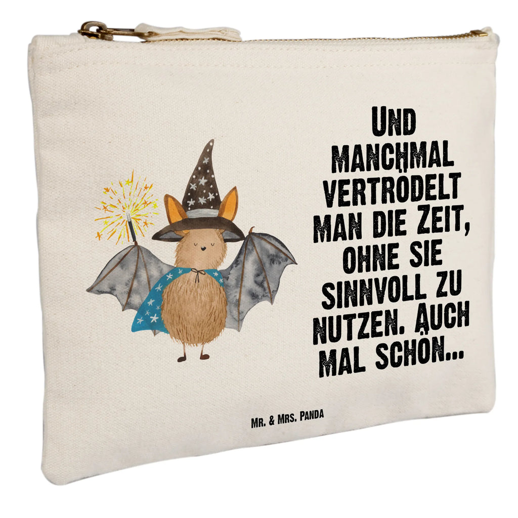 Schminktasche Fledermaus Zauberer Schminktasche, Kosmetiktasche, Kosmetikbeutel, Stiftemäppchen, Etui, Federmappe, Makeup, XXL, Schminketui, Kosmetiketui, Schlamperetui, Tiermotive, Gute Laune, lustige Sprüche, Tiere, Fledermaus, Fledermäuse, Zauberer, Magier, Frauen, reinsteigern