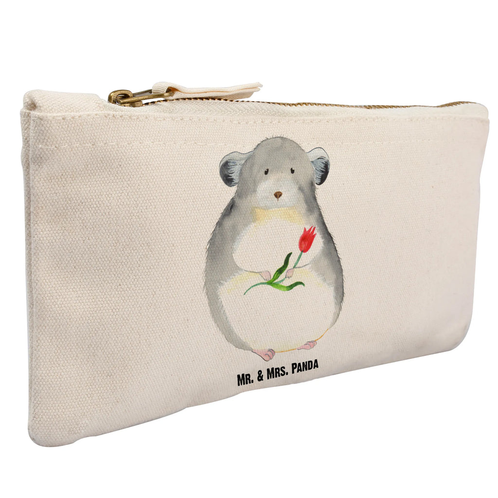 Schminktasche Chinchilla Blume Schminktasche, Kosmetiktasche, Kosmetikbeutel, Stiftemäppchen, Etui, Federmappe, Makeup, XXL, Schminketui, Kosmetiketui, Schlamperetui, Tiermotive, Gute Laune, lustige Sprüche, Tiere, Chinchilla, Chinchillas, Liebeskummer, Kummer, Depressionen, traurig sein, Chaos, Glücklichsein, Büro, Büroalltag