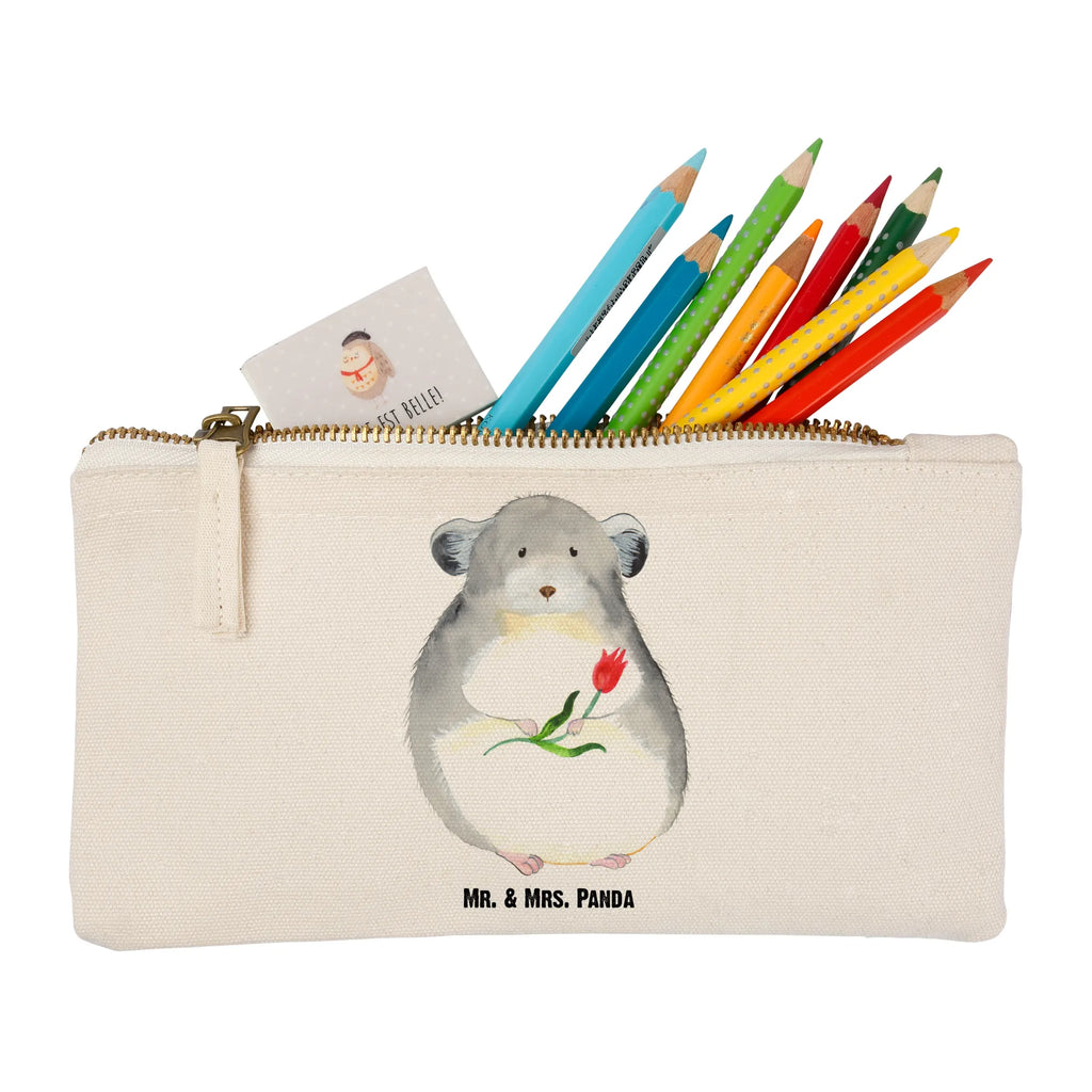 Schminktasche Chinchilla Blume Schminktasche, Kosmetiktasche, Kosmetikbeutel, Stiftemäppchen, Etui, Federmappe, Makeup, XXL, Schminketui, Kosmetiketui, Schlamperetui, Tiermotive, Gute Laune, lustige Sprüche, Tiere, Chinchilla, Chinchillas, Liebeskummer, Kummer, Depressionen, traurig sein, Chaos, Glücklichsein, Büro, Büroalltag