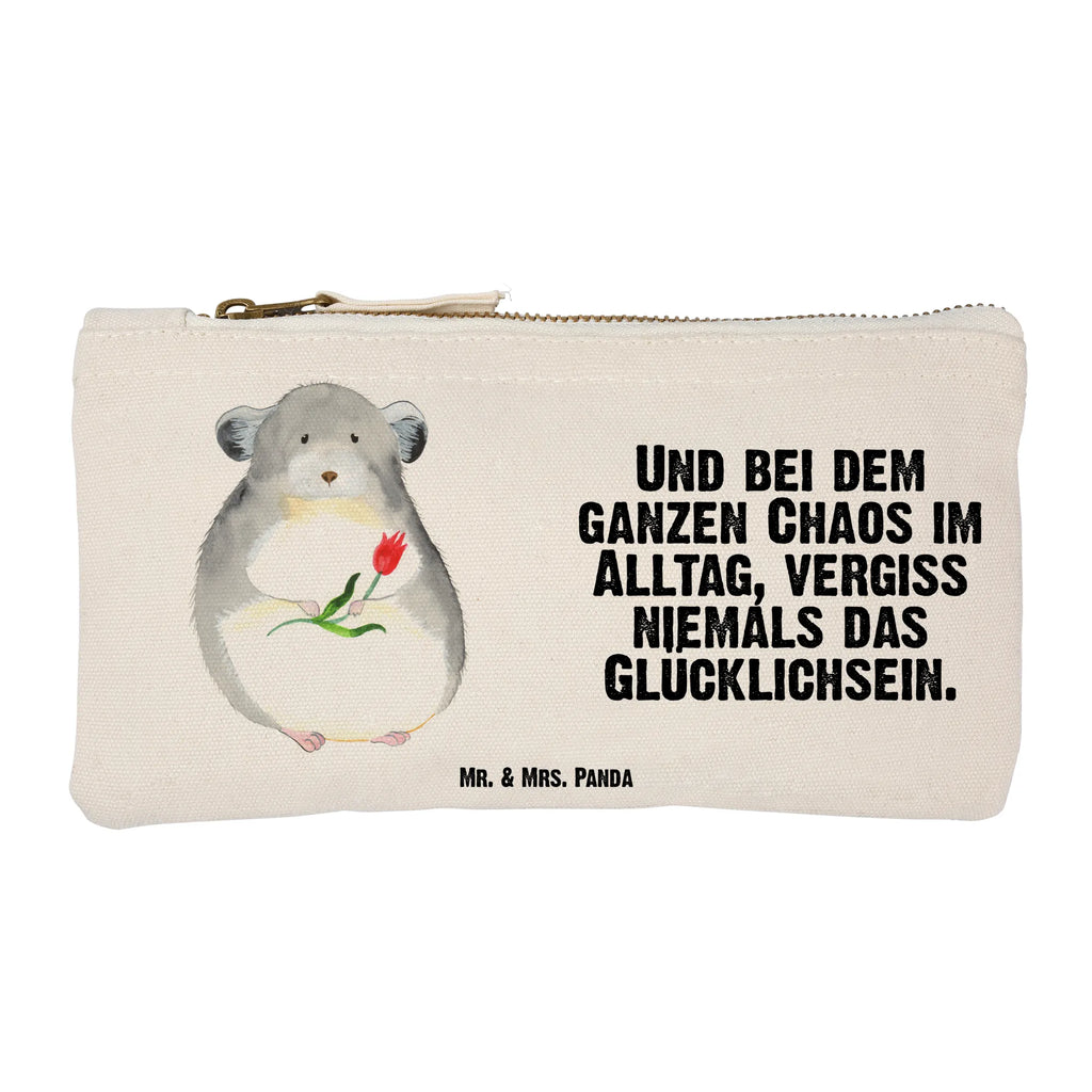 Schminktasche Chinchilla Blume Schminktasche, Kosmetiktasche, Kosmetikbeutel, Stiftemäppchen, Etui, Federmappe, Makeup, XXL, Schminketui, Kosmetiketui, Schlamperetui, Tiermotive, Gute Laune, lustige Sprüche, Tiere, Chinchilla, Chinchillas, Liebeskummer, Kummer, Depressionen, traurig sein, Chaos, Glücklichsein, Büro, Büroalltag