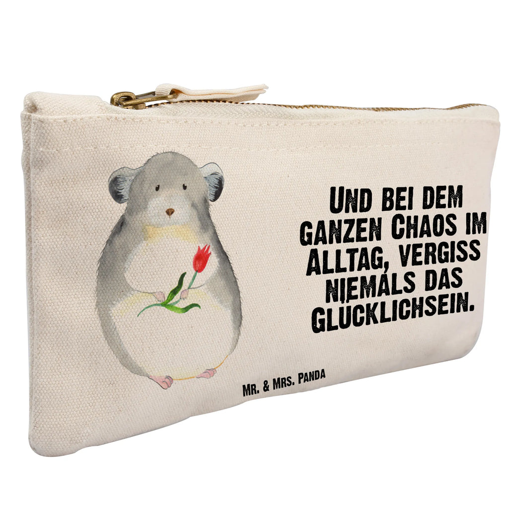 Schminktasche Chinchilla Blume Schminktasche, Kosmetiktasche, Kosmetikbeutel, Stiftemäppchen, Etui, Federmappe, Makeup, XXL, Schminketui, Kosmetiketui, Schlamperetui, Tiermotive, Gute Laune, lustige Sprüche, Tiere, Chinchilla, Chinchillas, Liebeskummer, Kummer, Depressionen, traurig sein, Chaos, Glücklichsein, Büro, Büroalltag