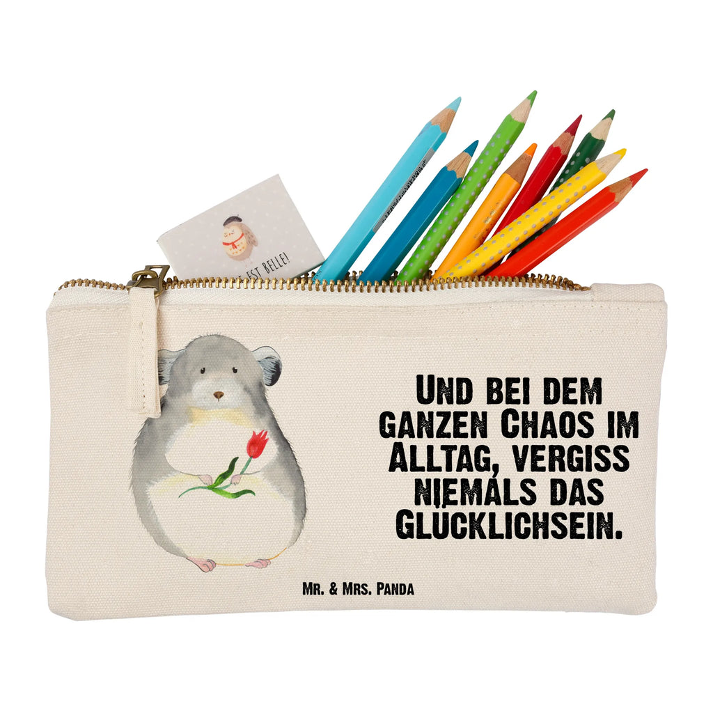 Schminktasche Chinchilla Blume Schminktasche, Kosmetiktasche, Kosmetikbeutel, Stiftemäppchen, Etui, Federmappe, Makeup, XXL, Schminketui, Kosmetiketui, Schlamperetui, Tiermotive, Gute Laune, lustige Sprüche, Tiere, Chinchilla, Chinchillas, Liebeskummer, Kummer, Depressionen, traurig sein, Chaos, Glücklichsein, Büro, Büroalltag