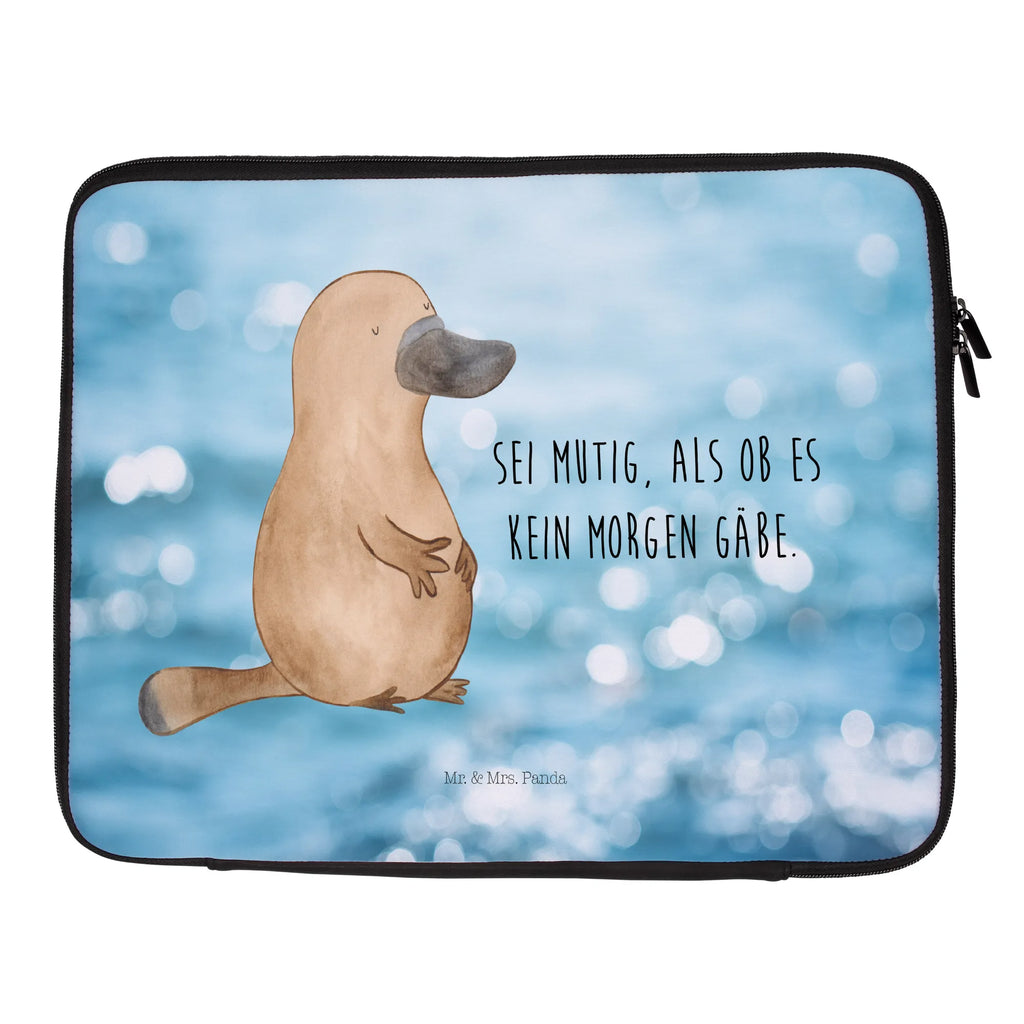 Notebook Tasche Schnabeltier Mut Notebook Tasche, Laptop, Computertasche, Tasche, Notebook-Tasche, Notebook-Reisehülle, Notebook Schutz, Meerestiere, Meer, Urlaub, Schnabeltier, Mut, mutig, Lebensweisheit, Schnabeltiere, Motivation, Training, Büro, Arbeit, Neuanfang, Neustart, Weltreise, Raodtrip