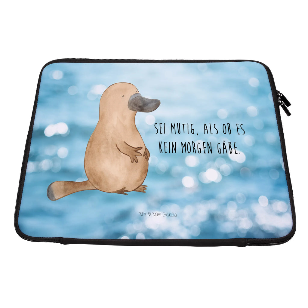 Notebook Tasche Schnabeltier Mut Notebook Tasche, Laptop, Computertasche, Tasche, Notebook-Tasche, Notebook-Reisehülle, Notebook Schutz, Meerestiere, Meer, Urlaub, Schnabeltier, Mut, mutig, Lebensweisheit, Schnabeltiere, Motivation, Training, Büro, Arbeit, Neuanfang, Neustart, Weltreise, Raodtrip