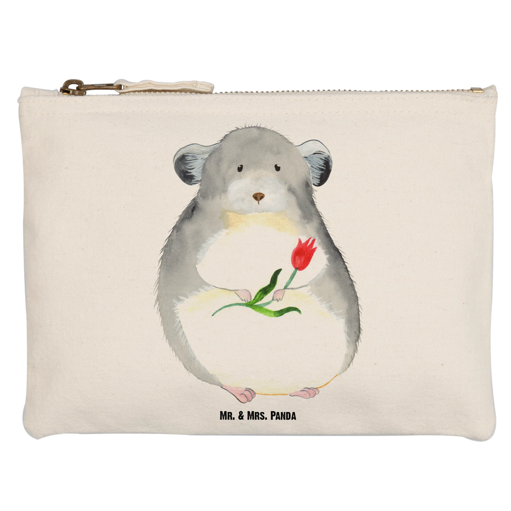 Schminktasche Chinchilla Blume Schminktasche, Kosmetiktasche, Kosmetikbeutel, Stiftemäppchen, Etui, Federmappe, Makeup, XXL, Schminketui, Kosmetiketui, Schlamperetui, Tiermotive, Gute Laune, lustige Sprüche, Tiere, Chinchilla, Chinchillas, Liebeskummer, Kummer, Depressionen, traurig sein, Chaos, Glücklichsein, Büro, Büroalltag