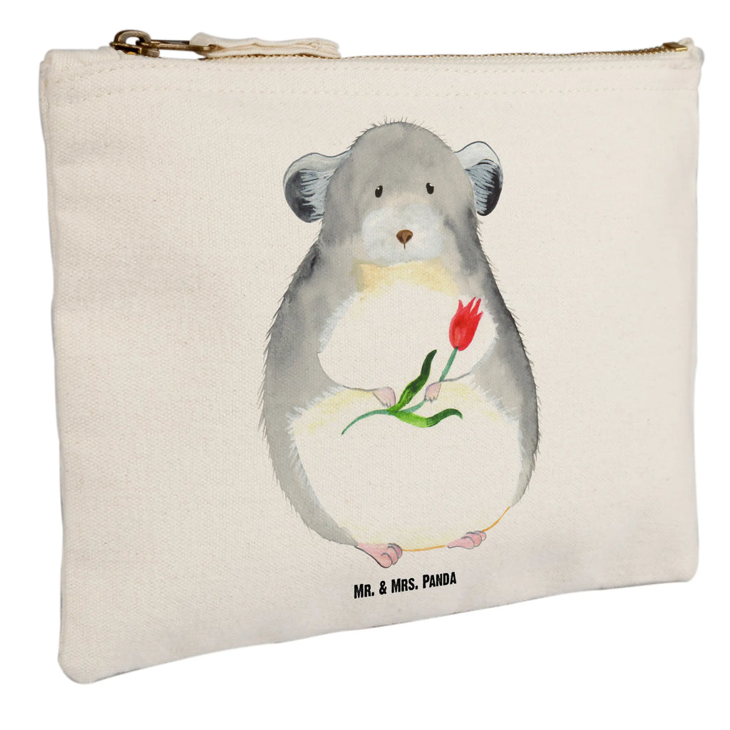 Schminktasche Chinchilla Blume Schminktasche, Kosmetiktasche, Kosmetikbeutel, Stiftemäppchen, Etui, Federmappe, Makeup, XXL, Schminketui, Kosmetiketui, Schlamperetui, Tiermotive, Gute Laune, lustige Sprüche, Tiere, Chinchilla, Chinchillas, Liebeskummer, Kummer, Depressionen, traurig sein, Chaos, Glücklichsein, Büro, Büroalltag