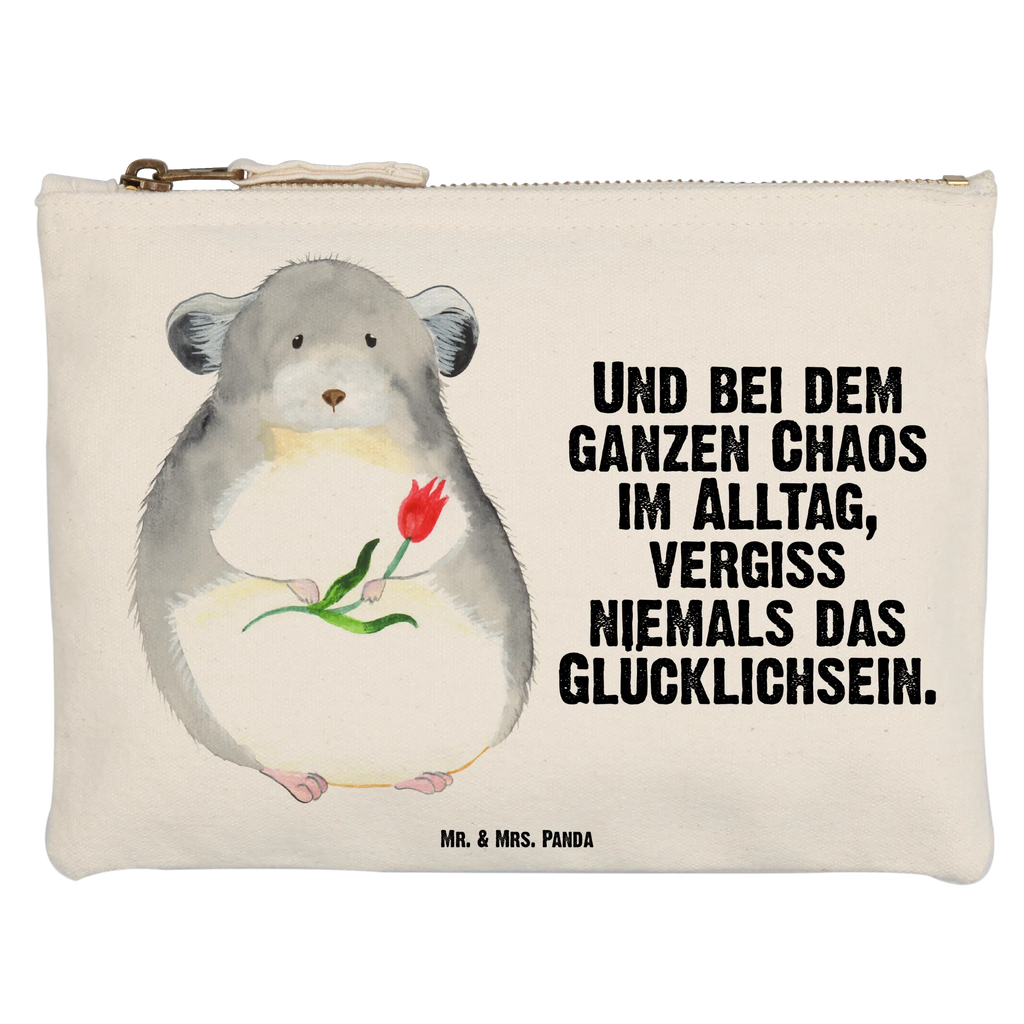 Schminktasche Chinchilla Blume Schminktasche, Kosmetiktasche, Kosmetikbeutel, Stiftemäppchen, Etui, Federmappe, Makeup, XXL, Schminketui, Kosmetiketui, Schlamperetui, Tiermotive, Gute Laune, lustige Sprüche, Tiere, Chinchilla, Chinchillas, Liebeskummer, Kummer, Depressionen, traurig sein, Chaos, Glücklichsein, Büro, Büroalltag